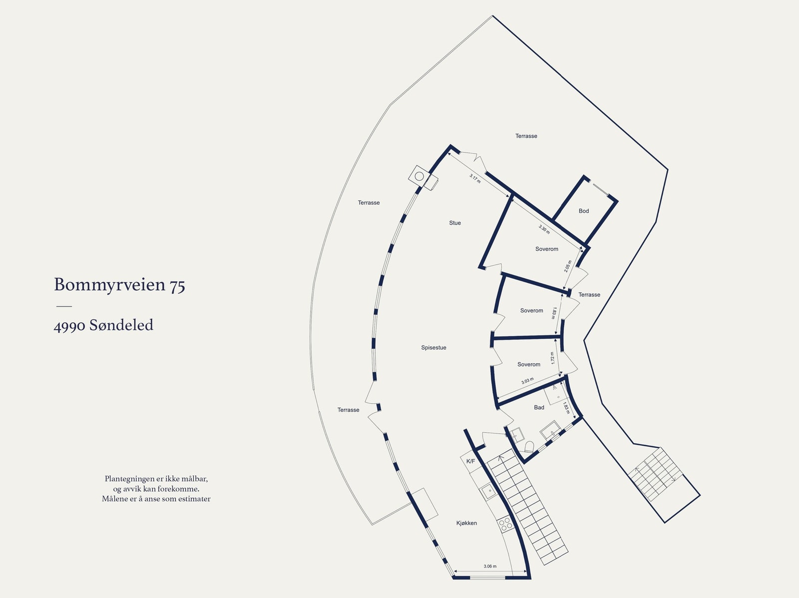 Plantegning 1. etasje. Dette er ikke en teknisk tegning. Avvik kan forekomme. Galleribilde