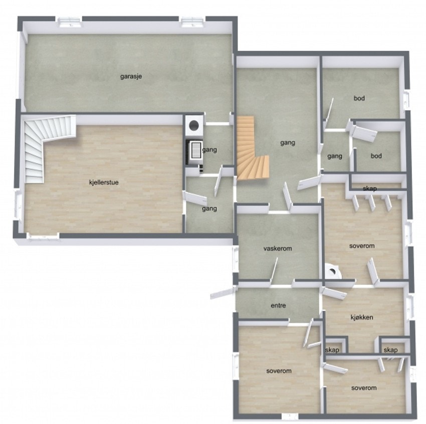 Plantegning kjeller Galleribilde