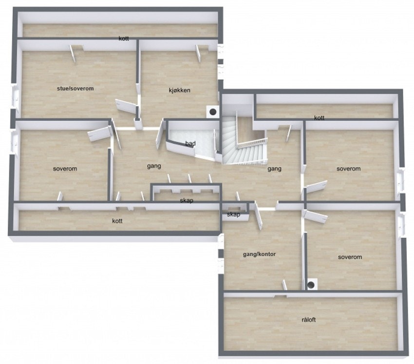 Plantegning 2. etasje Galleribilde