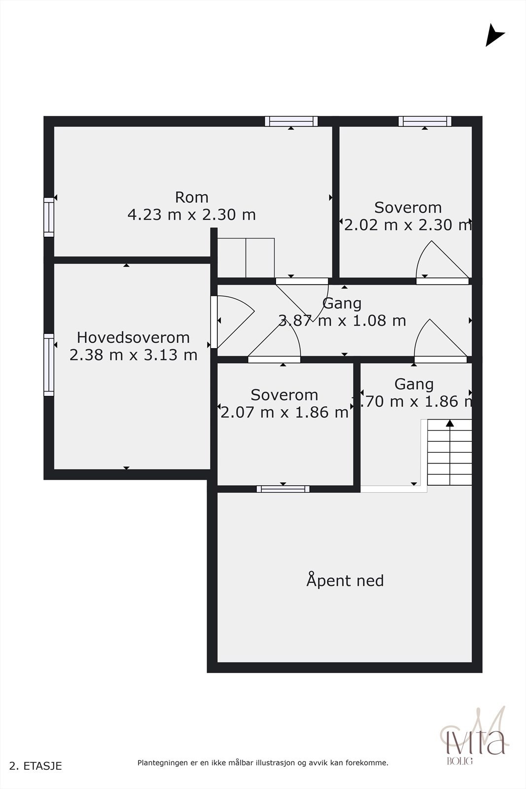 Plantegning av 2.etg. Galleribilde
