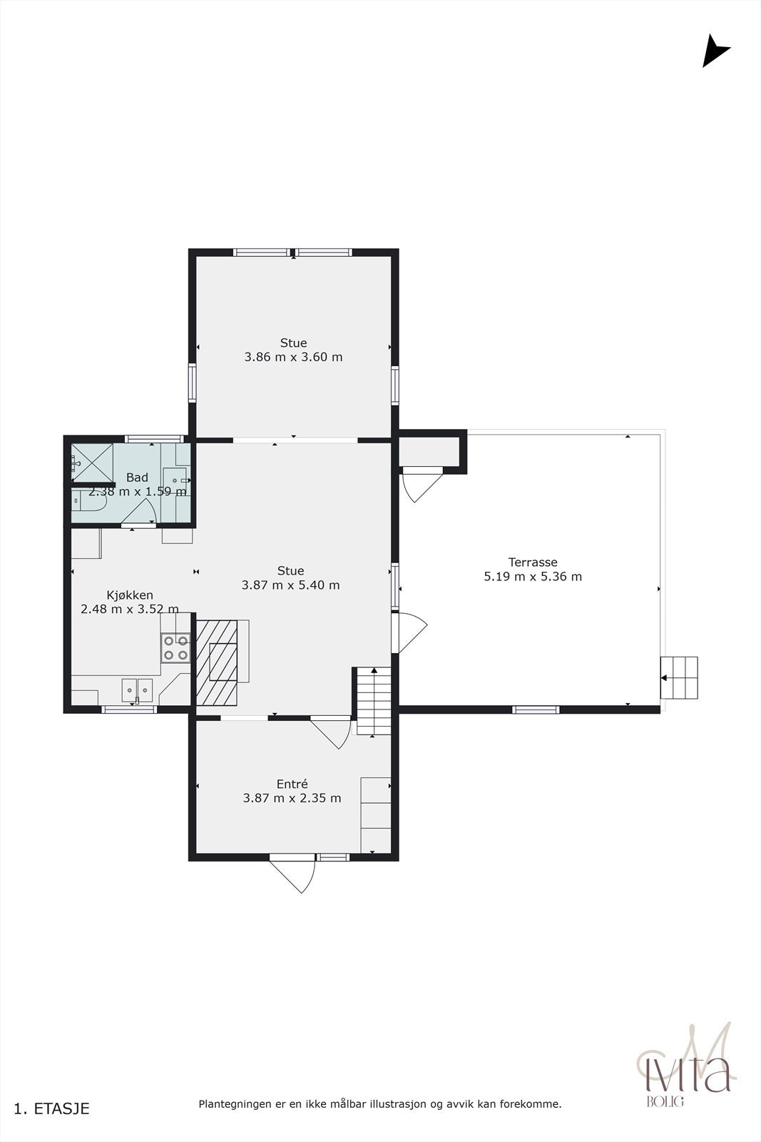 Plantegning av 1.etg Galleribilde