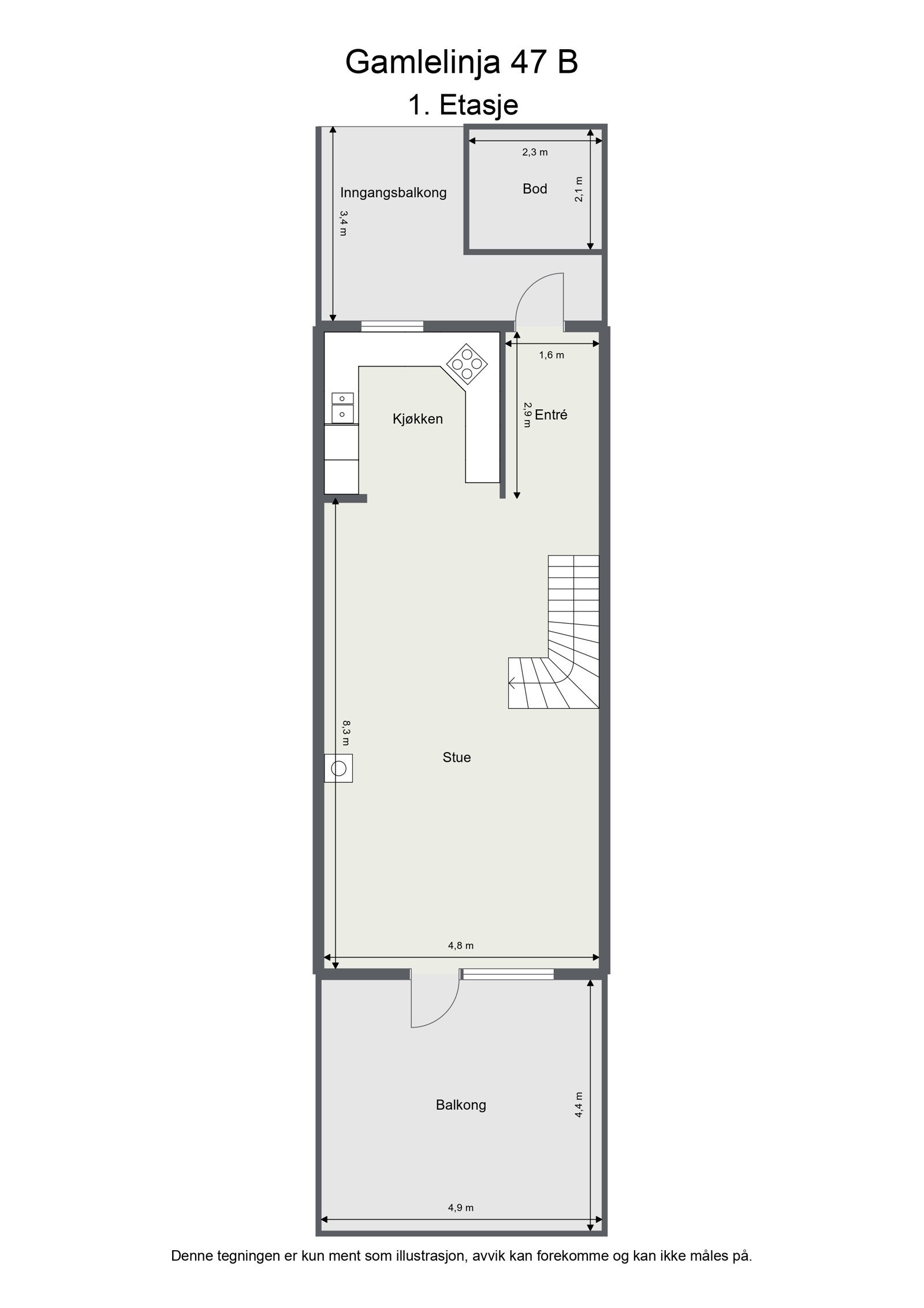 Plantegning 1.etasje Galleribilde