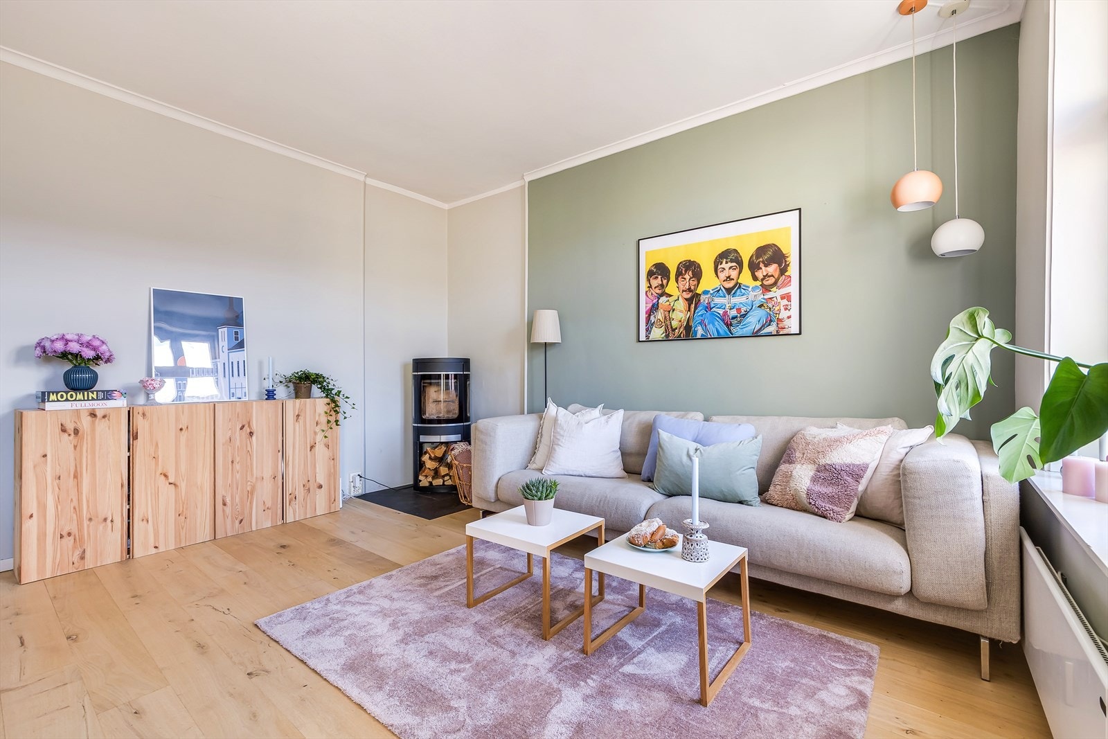 Peisovnen avgir godt med varme, i tillegg til å skape en lun og hjemmekoselig stemning til rommet. Galleribilde