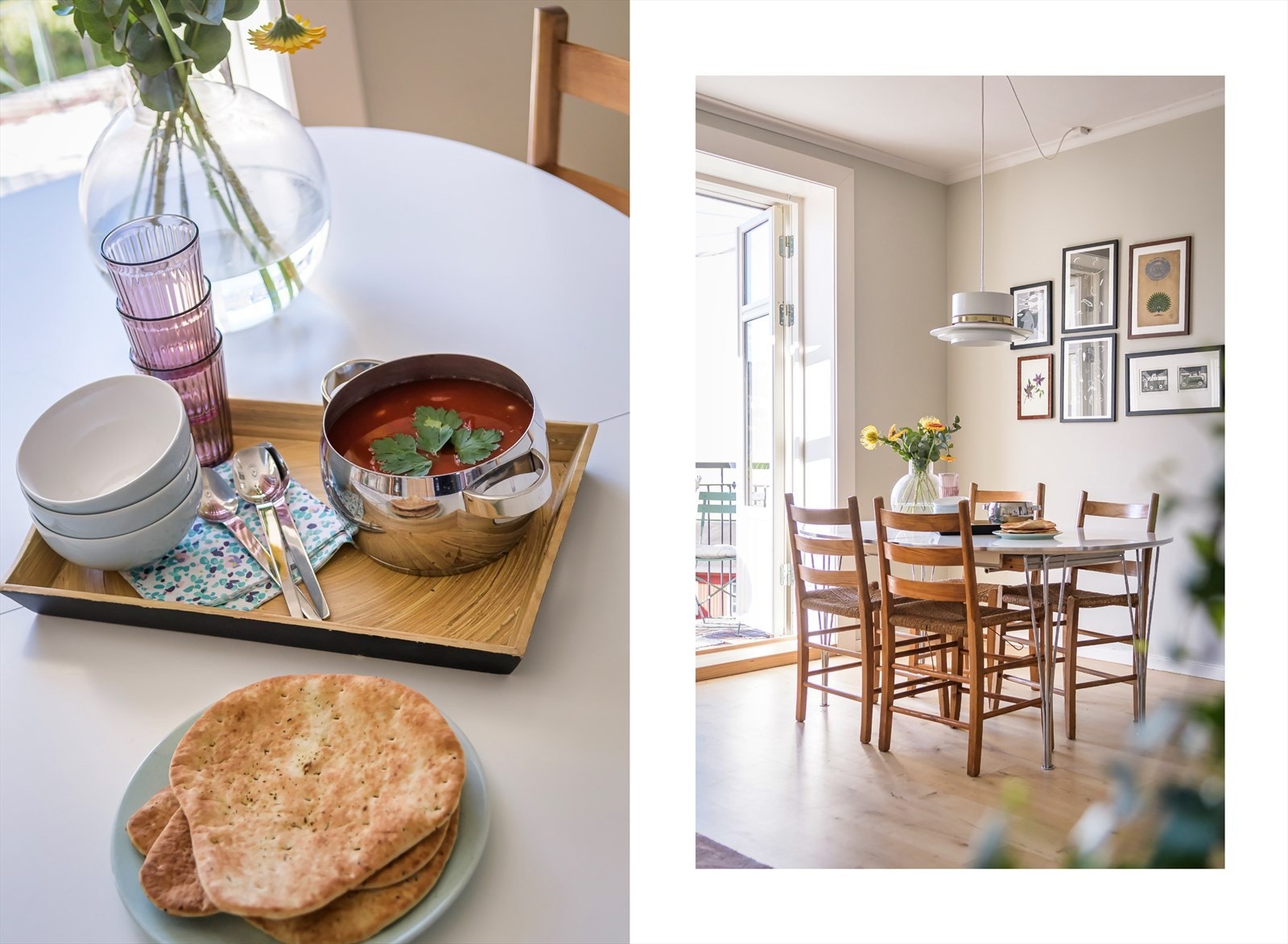 Det er god plass til et stort spisebord ifm. stuen for sosiale lag. Galleribilde