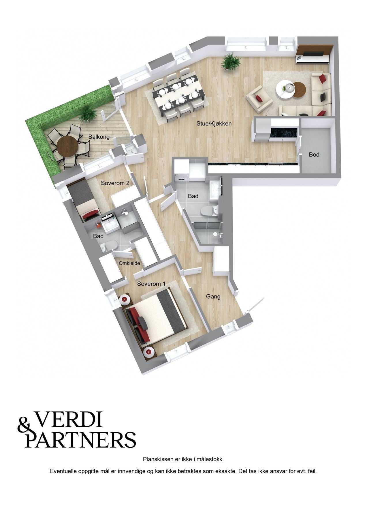 Plantegning - Kan avvike fra de faktiske forhold Galleribilde