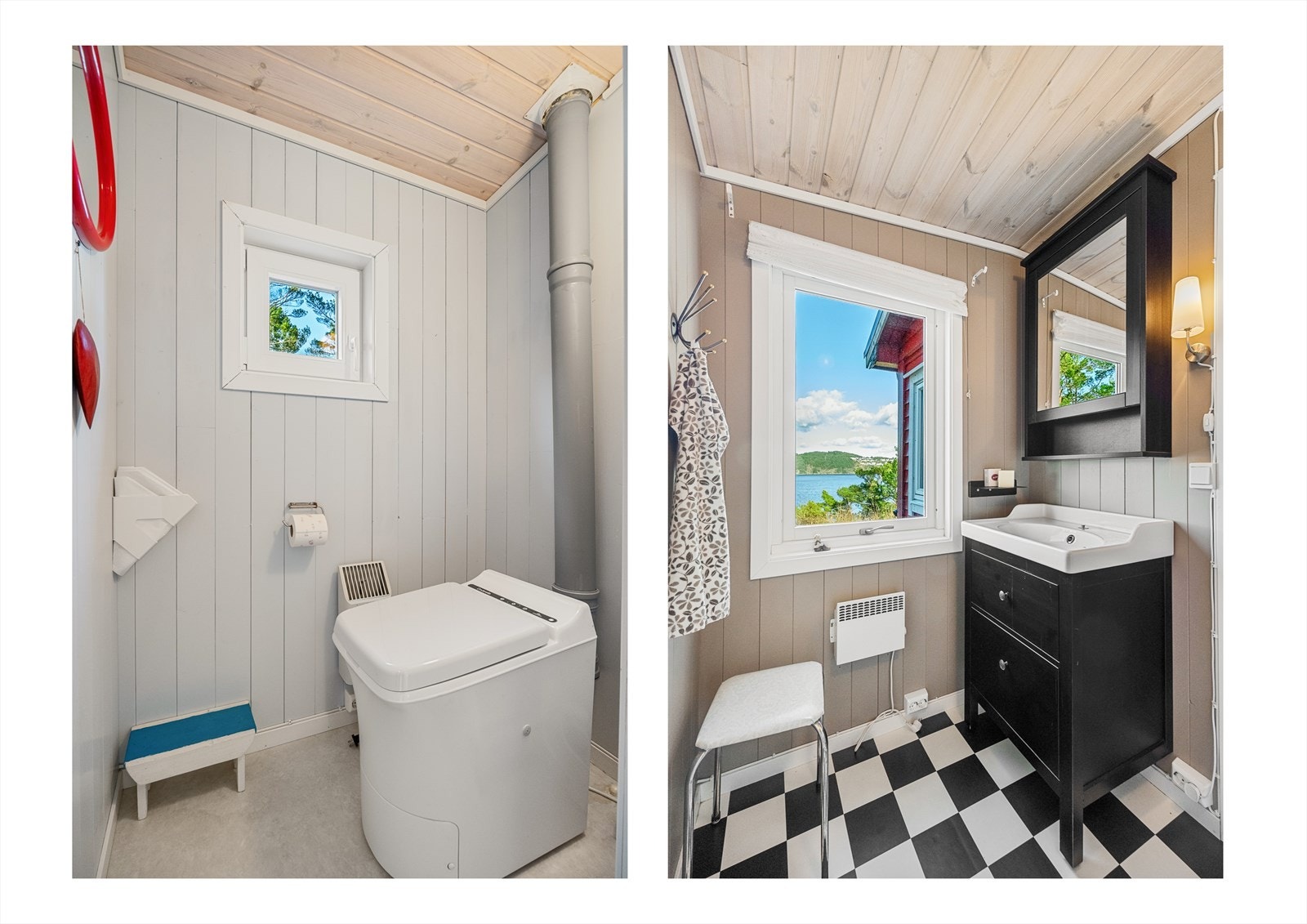 Innenfor finner du WC med tørrtoalett fra Cinderella. Galleribilde