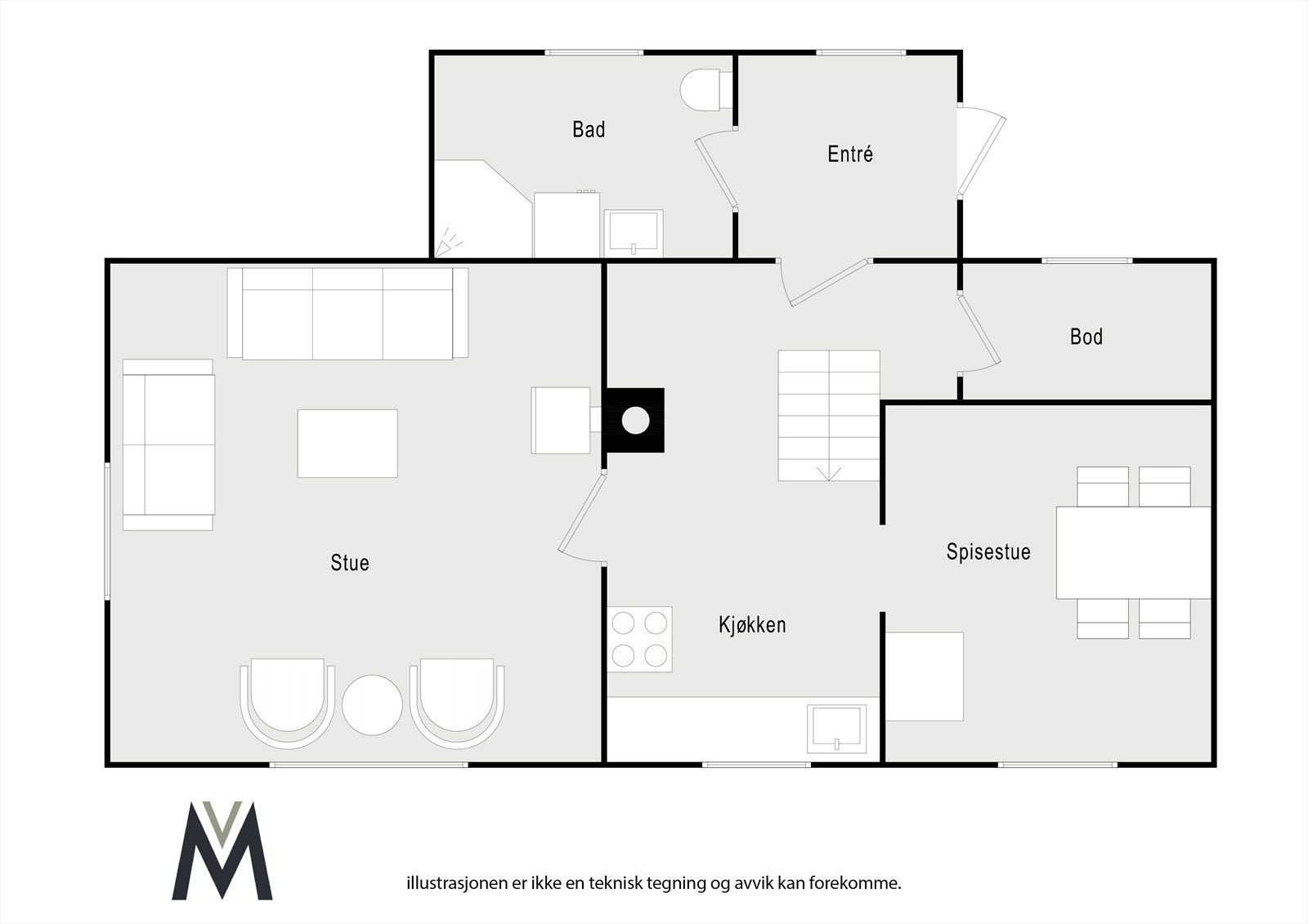 Planskisse hovedplan. Galleribilde