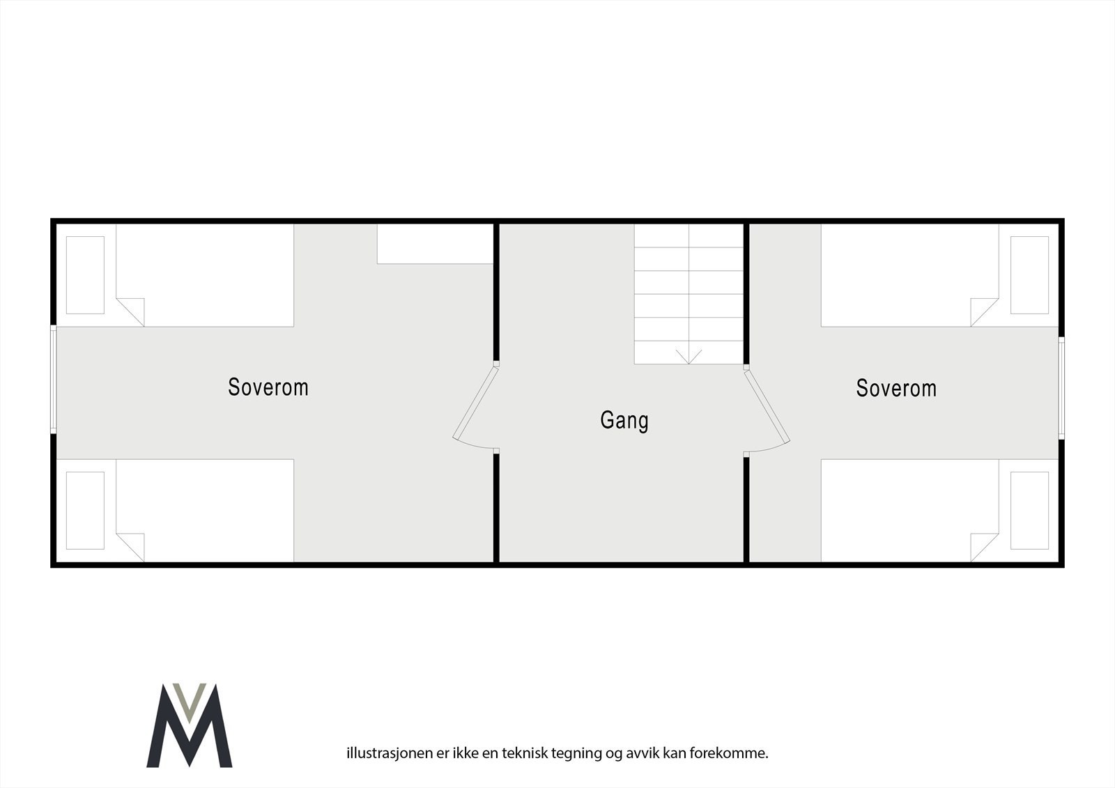 Planskisse loft. Galleribilde