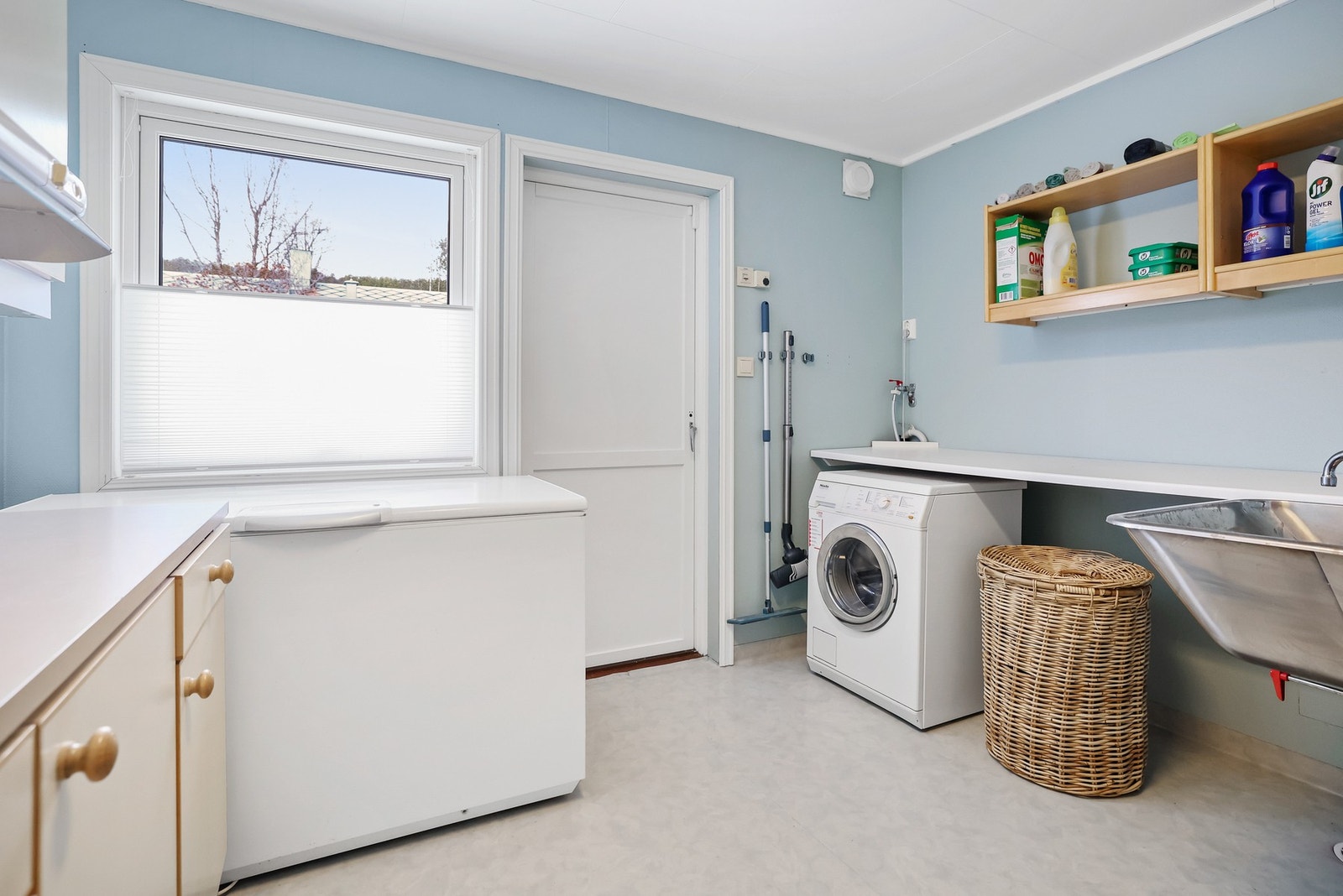 Her er det også opplegg for vaskemaskin. Galleribilde