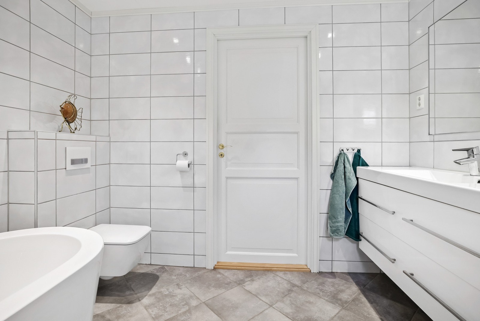 Her er det også badekar som er perfekt å slappe av i etter en tøff dag. Galleribilde