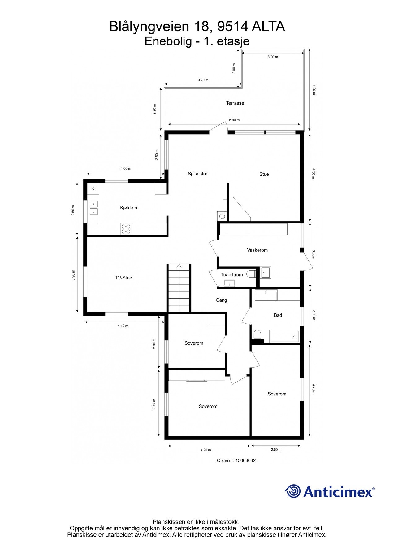 Plantegning 1. etasje Galleribilde