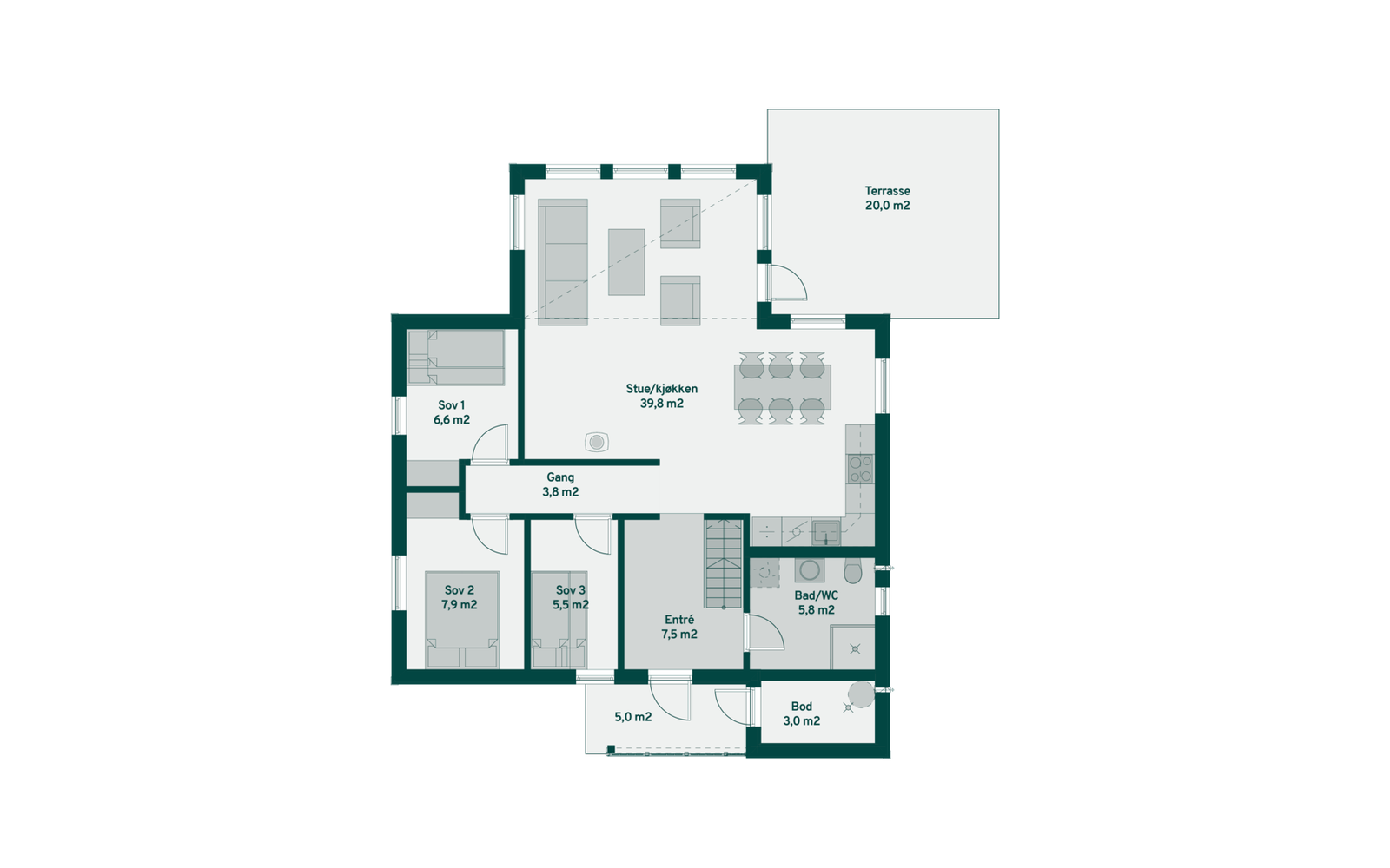 Plantegning hovedplan Galleribilde