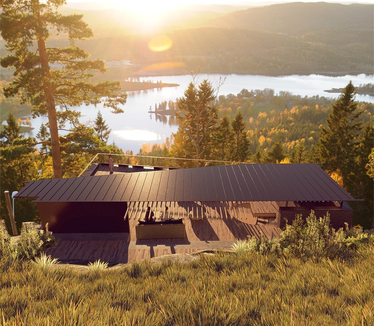 NIELSTORP+ arkitekter (som 1 av 3 firmaer) har tegnet et forslag til bebyggelse Galleribilde