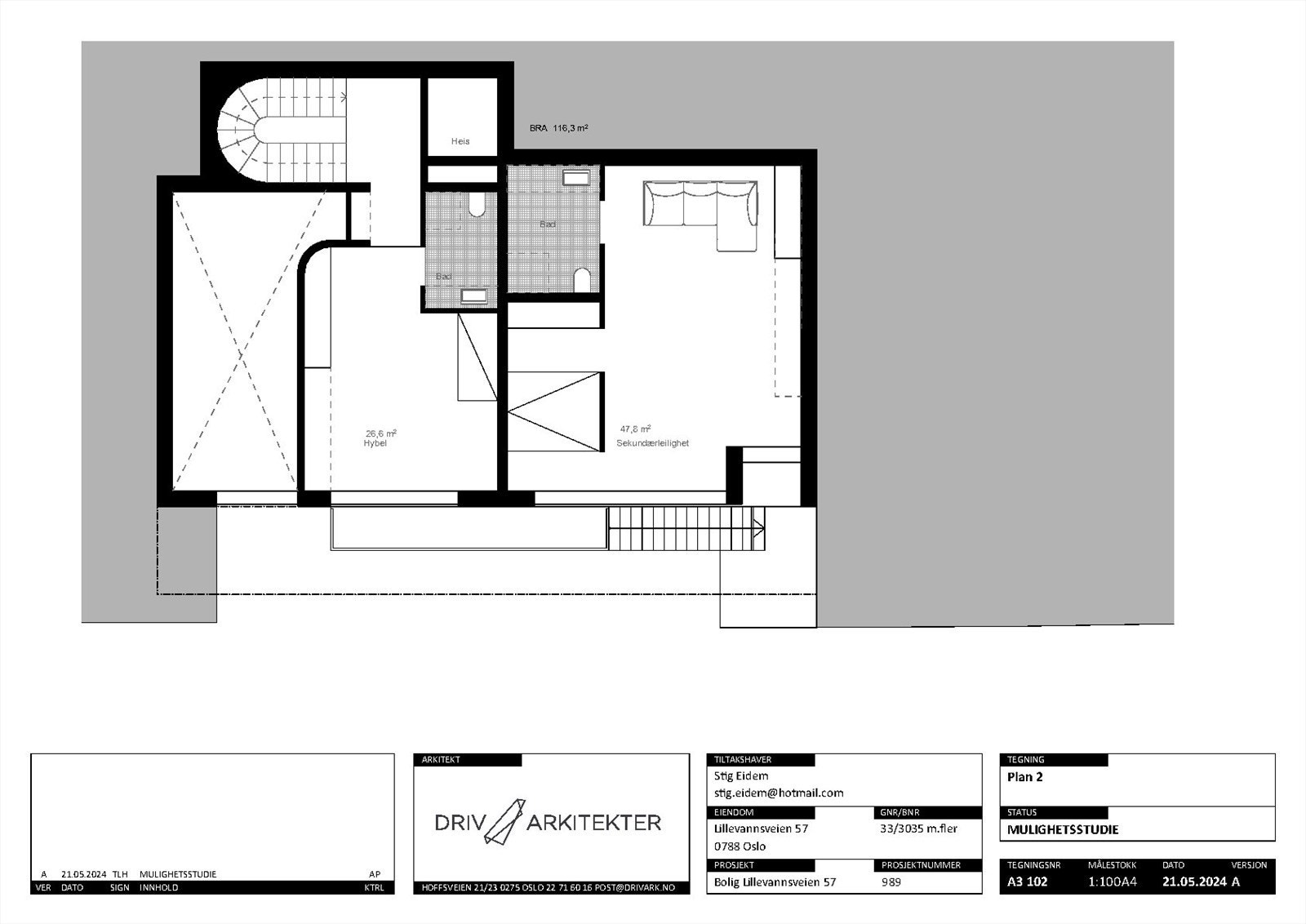 Mulighetsstudie av Driv arkitekter. Galleribilde