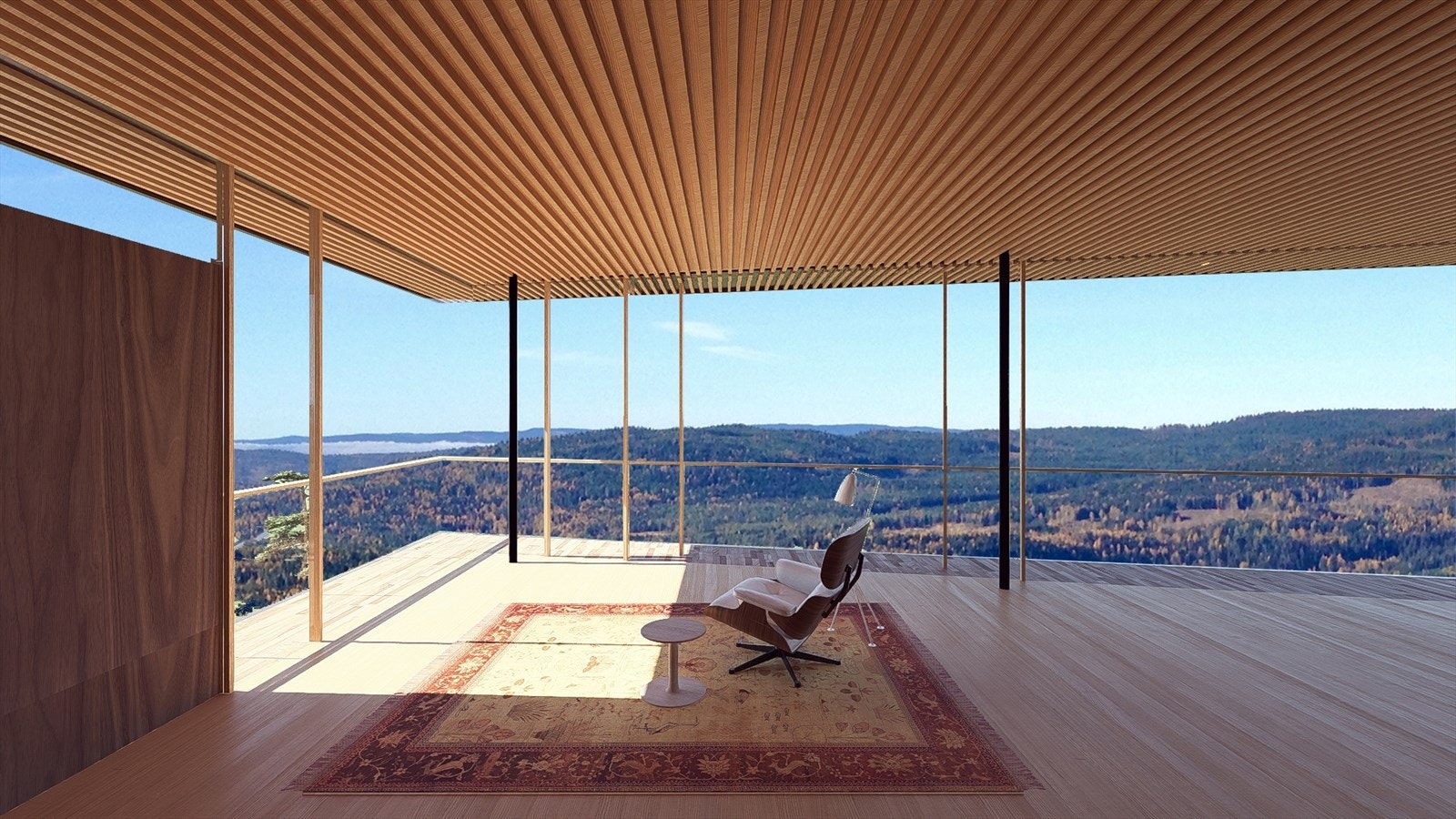 Illustrasjonsfoto - Utsikten er spektakulær - her ifra en tenkt stue i 4. etasje. Galleribilde