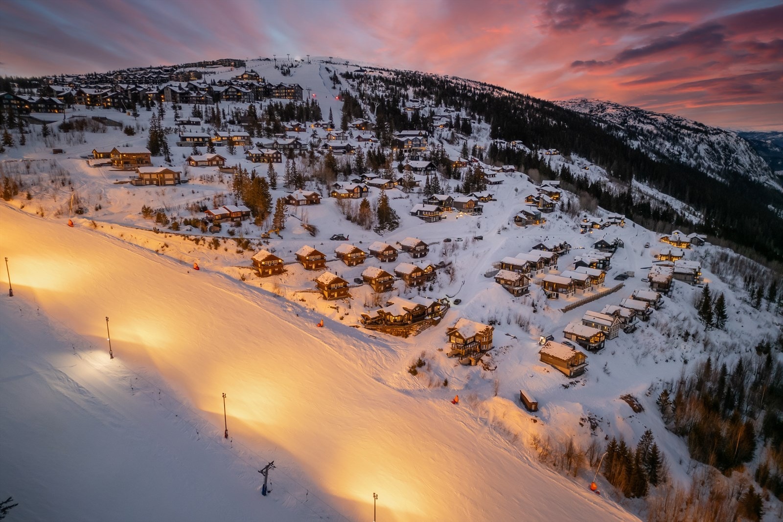 Hytta ligger perfekt til med kort vei til alpinanlegget Galleribilde