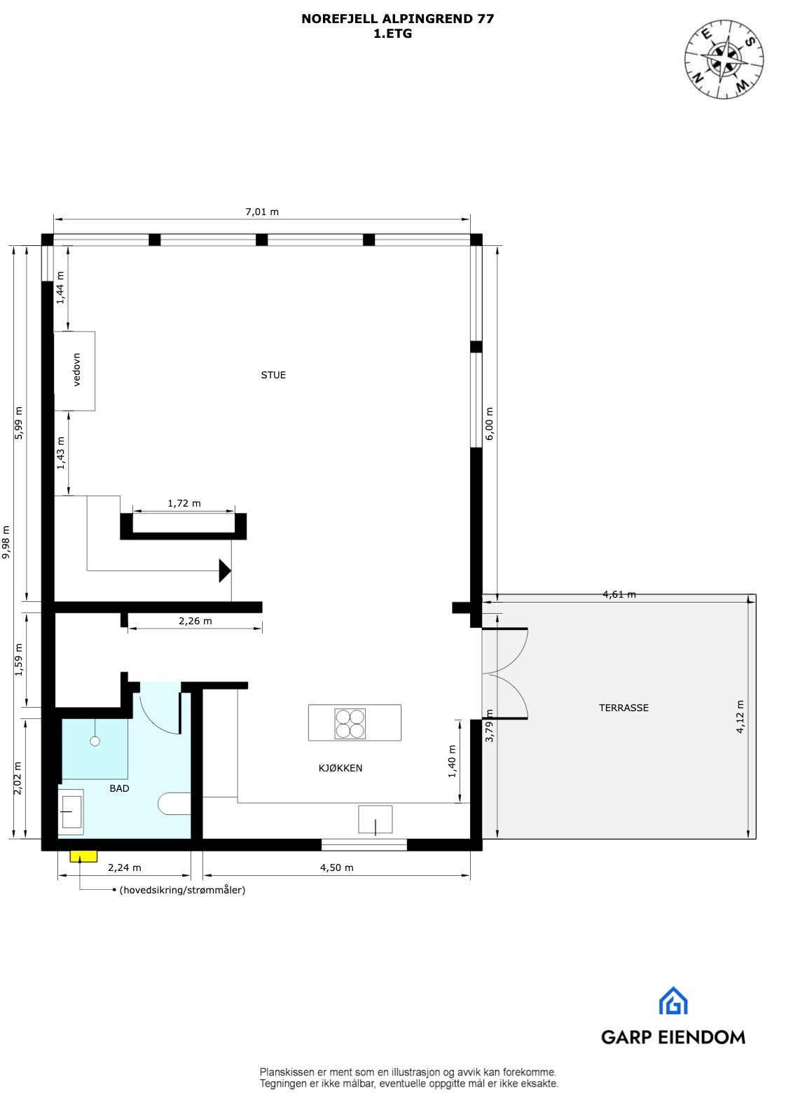 Plantegning 1. etasje Galleribilde