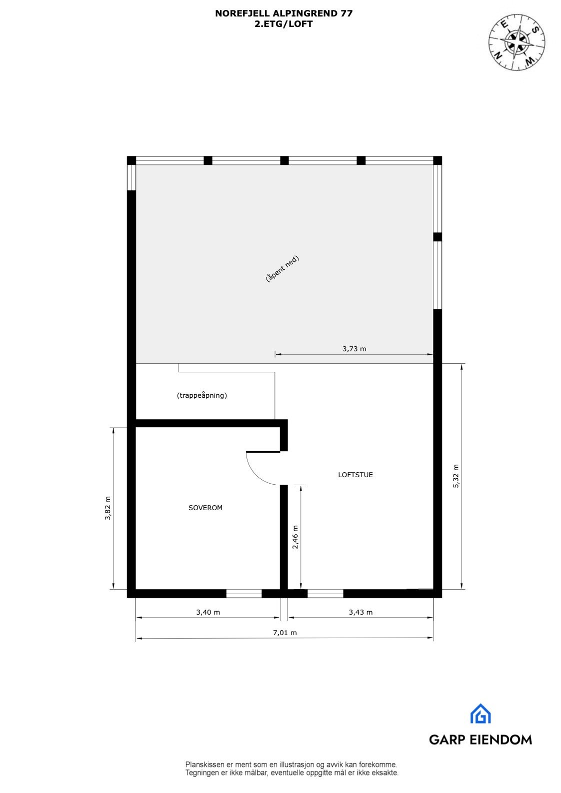 Plantegning 2. etasje Galleribilde