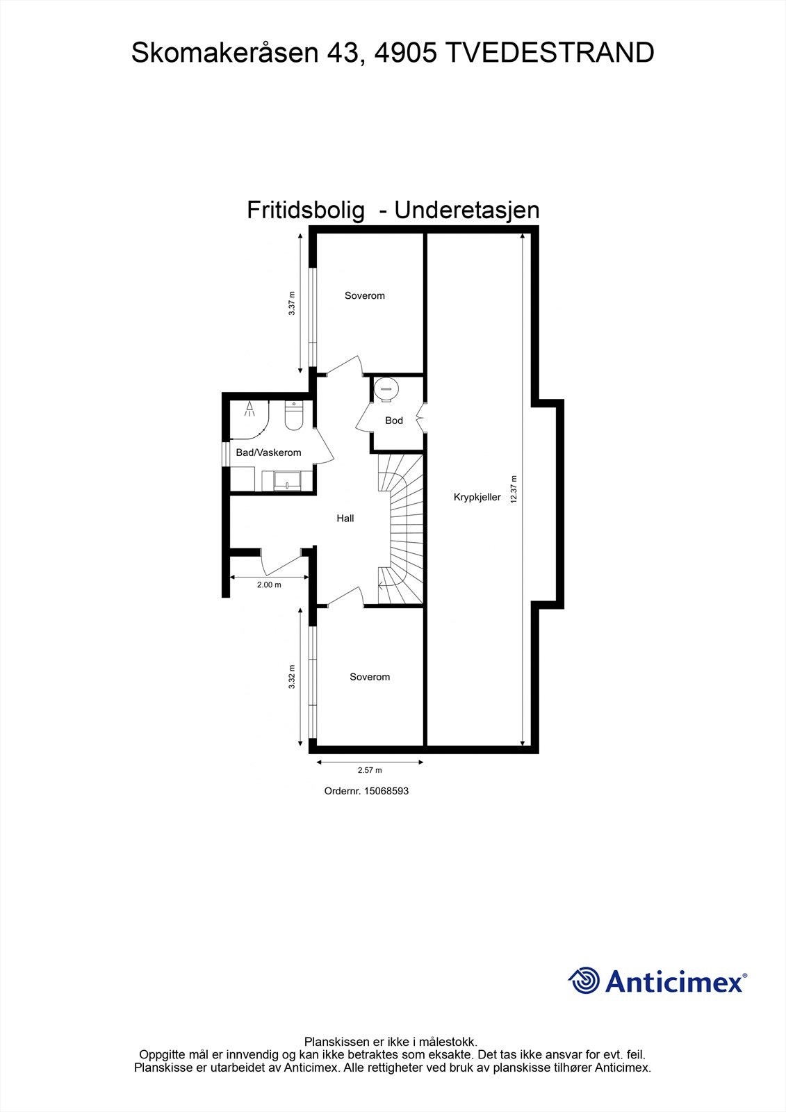 Plantegning underetasje Galleribilde