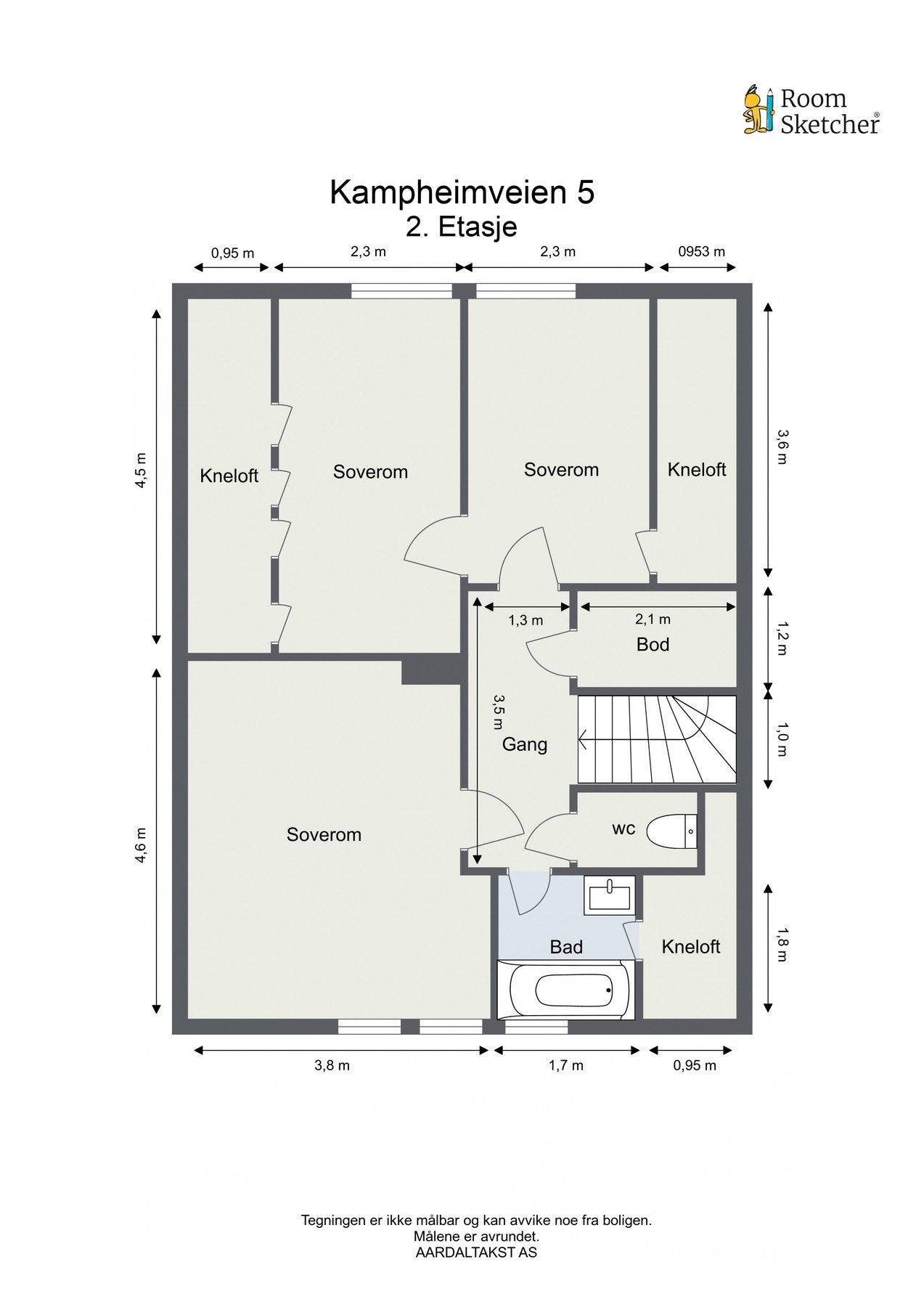 Planskisse andre etasje. Galleribilde