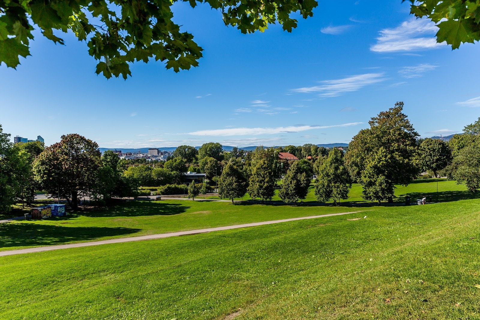 Med sine åpne plener, flotte gangstier og store, frodige trær er parken et ideelt sted for både avslapning og aktivitet. Galleribilde