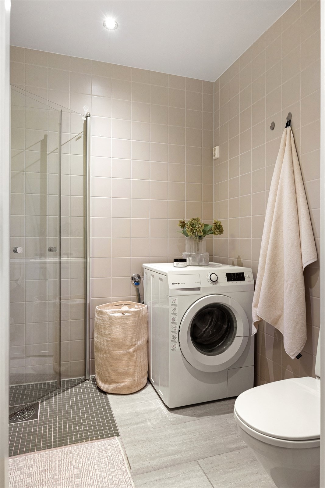 Det er opplegg for vaskemaskin. Galleribilde