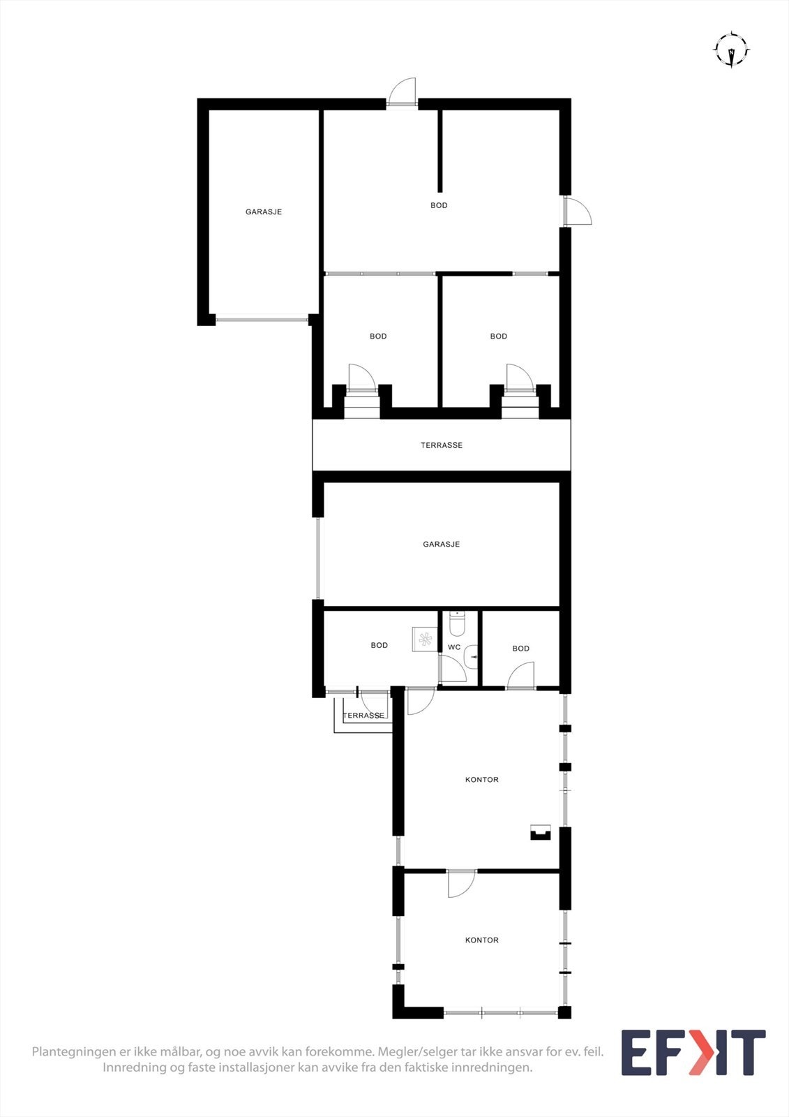 Plantegninger uthus/garasje/kontor Galleribilde