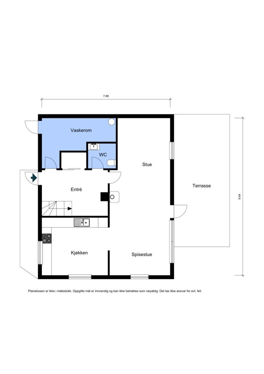 Plantegning 1 etg. Galleribilde