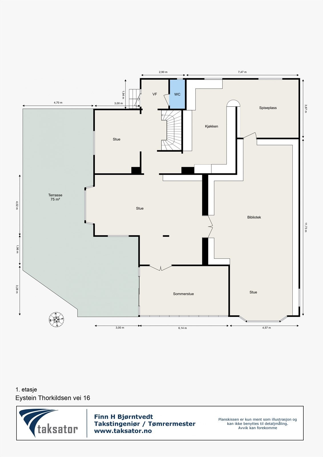 Plantegning 1. etasje. Galleribilde
