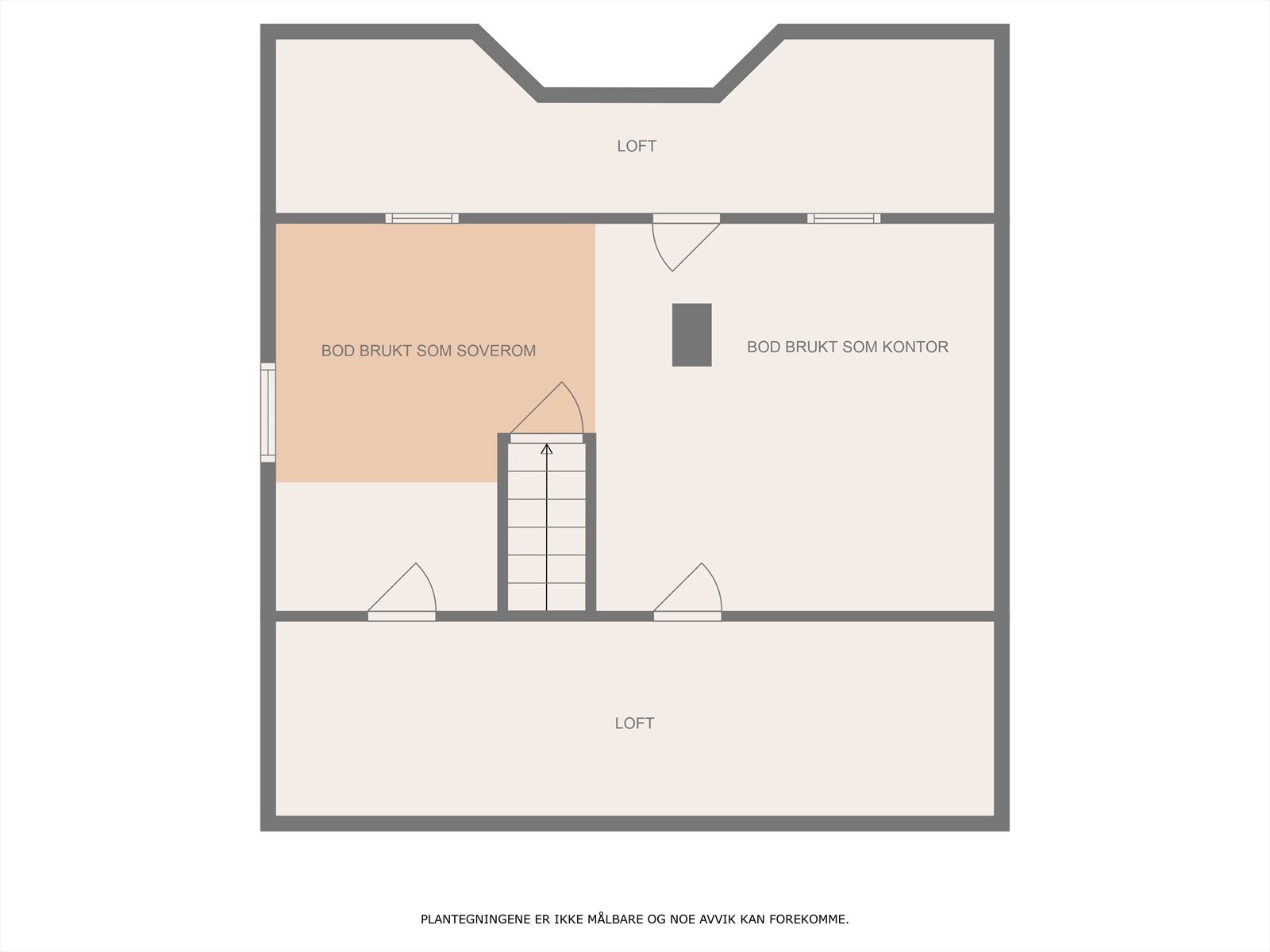 Planløsning loft. Galleribilde