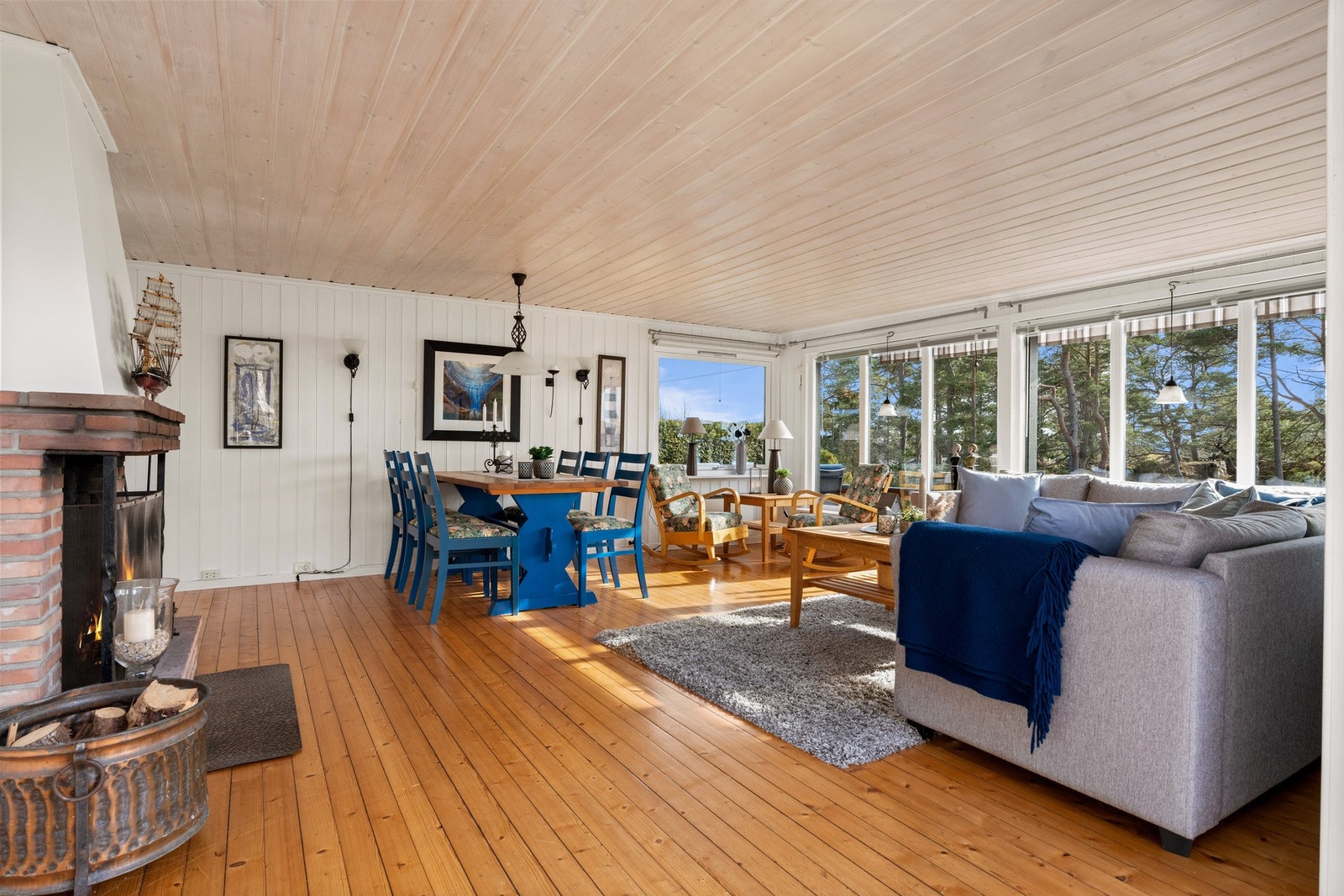 Peisen gir ekstra kos på kjølige kvelder. Galleribilde