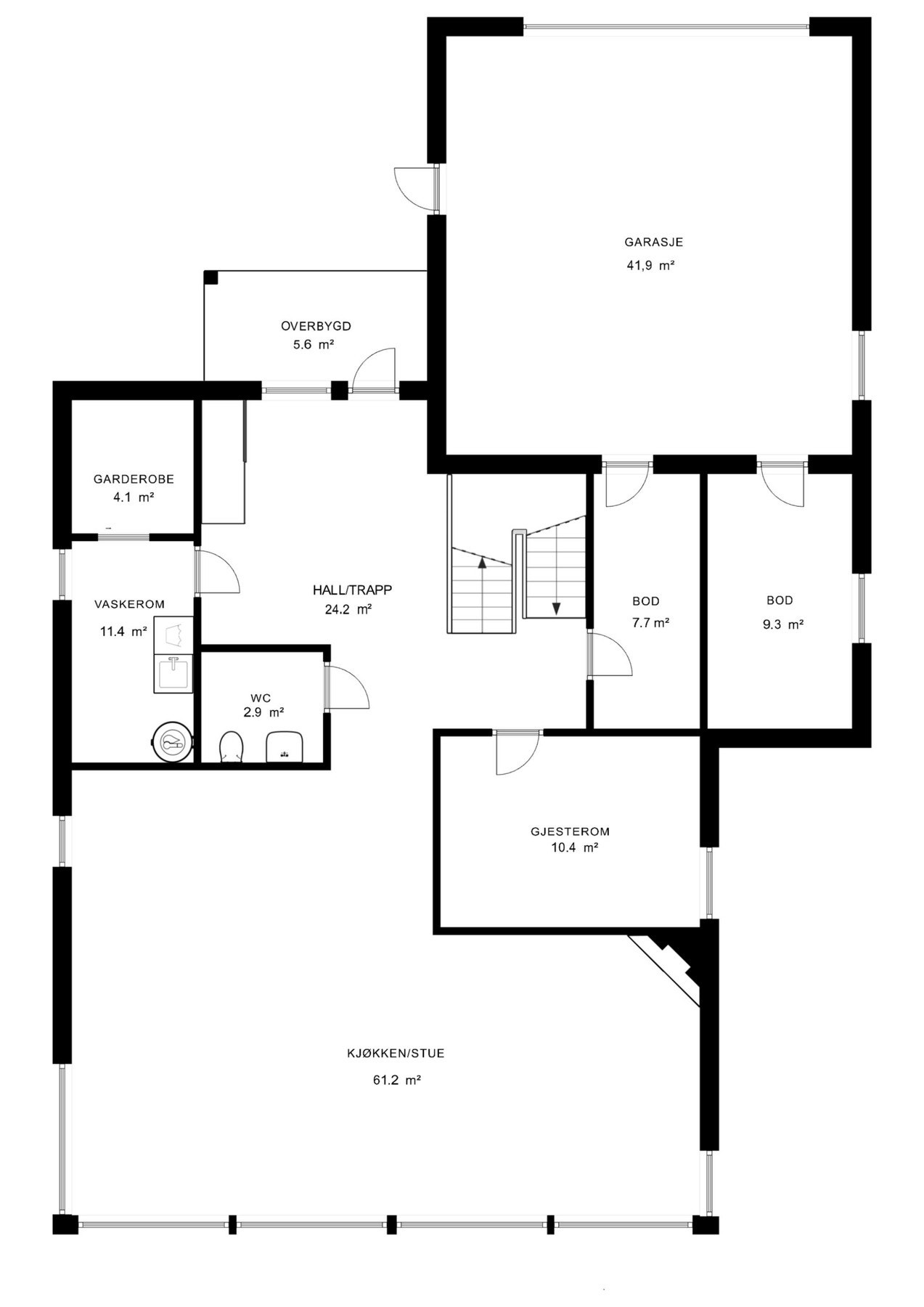 Plantegninger 1.etasje. Galleribilde