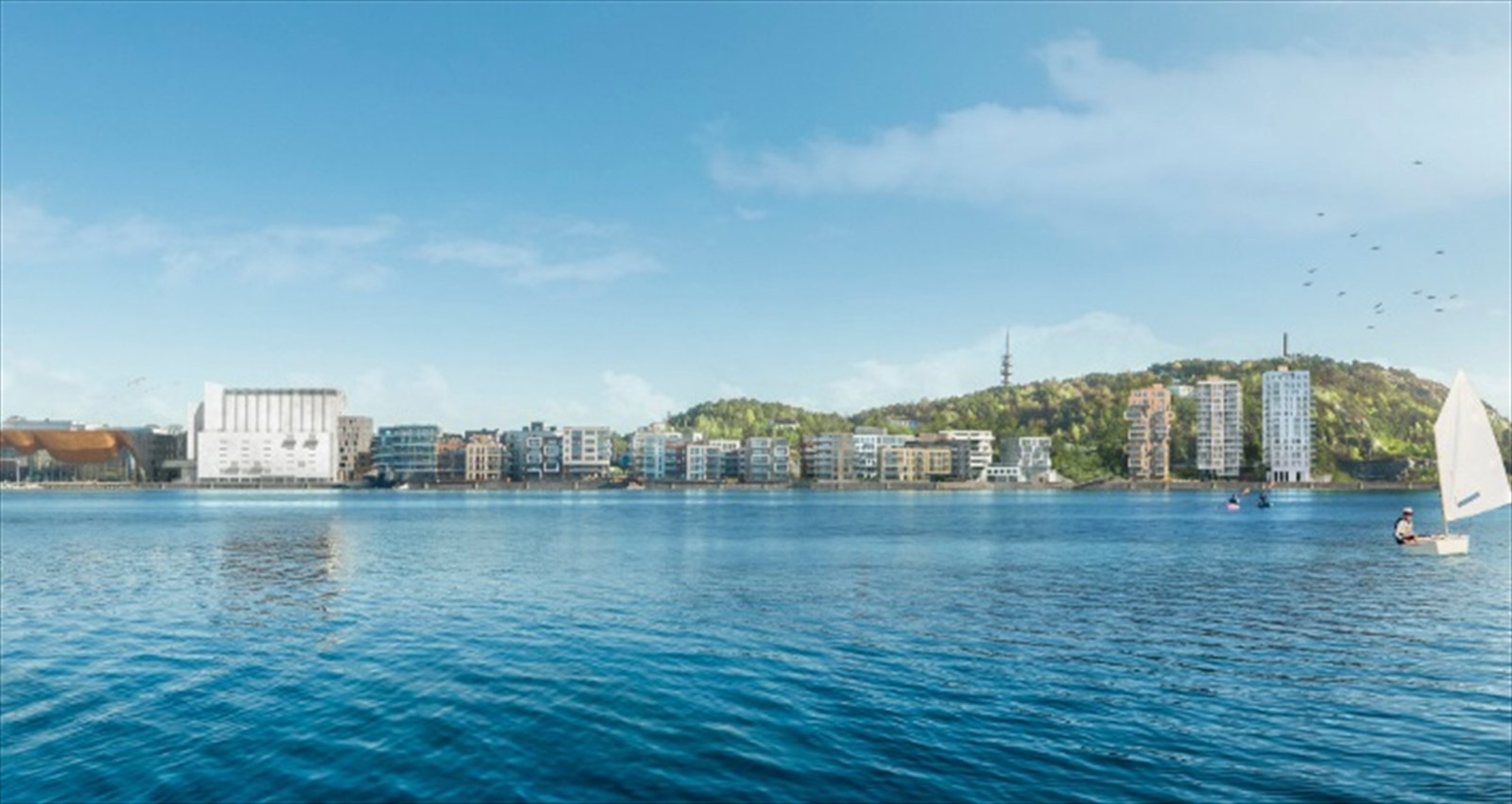 Kanalbyen byr på sesongåpen vinbar, restaurant Fabriken, Kilden og Kunstsilo med servicetilbud og kulturtilbud (Fotokred Kanalbyen.no) Galleribilde