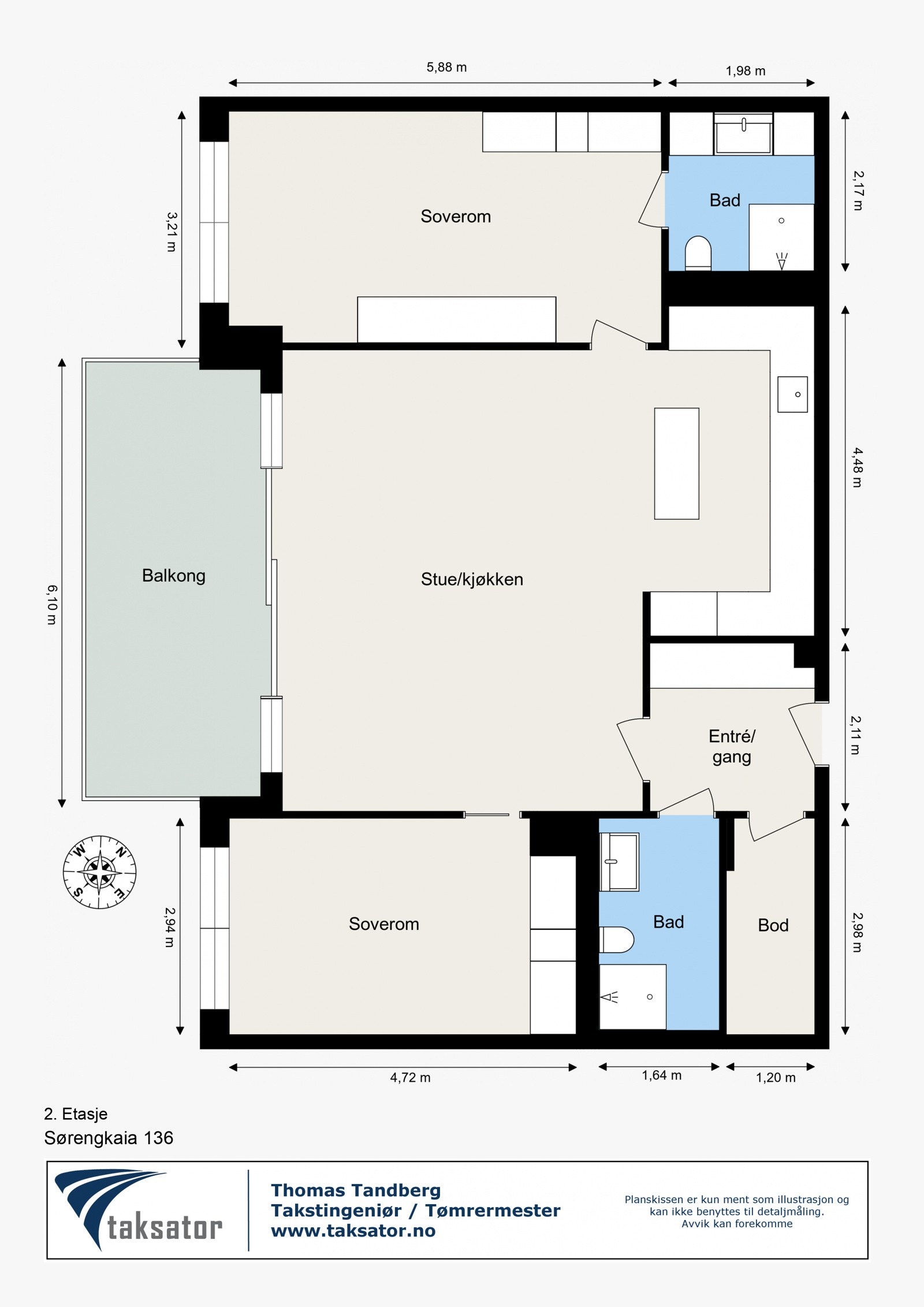 Målsatt plantegning! Galleribilde
