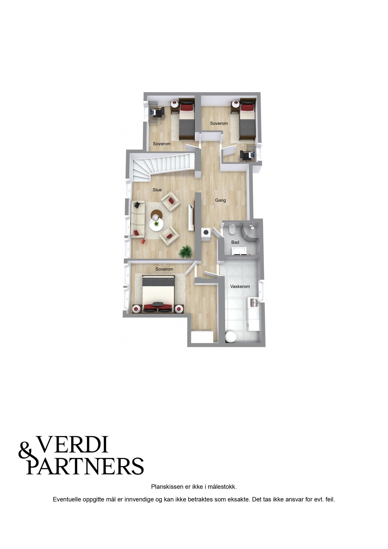 Plantegning U.etg. - Kan avvike fra de faktiske forhold. Galleribilde