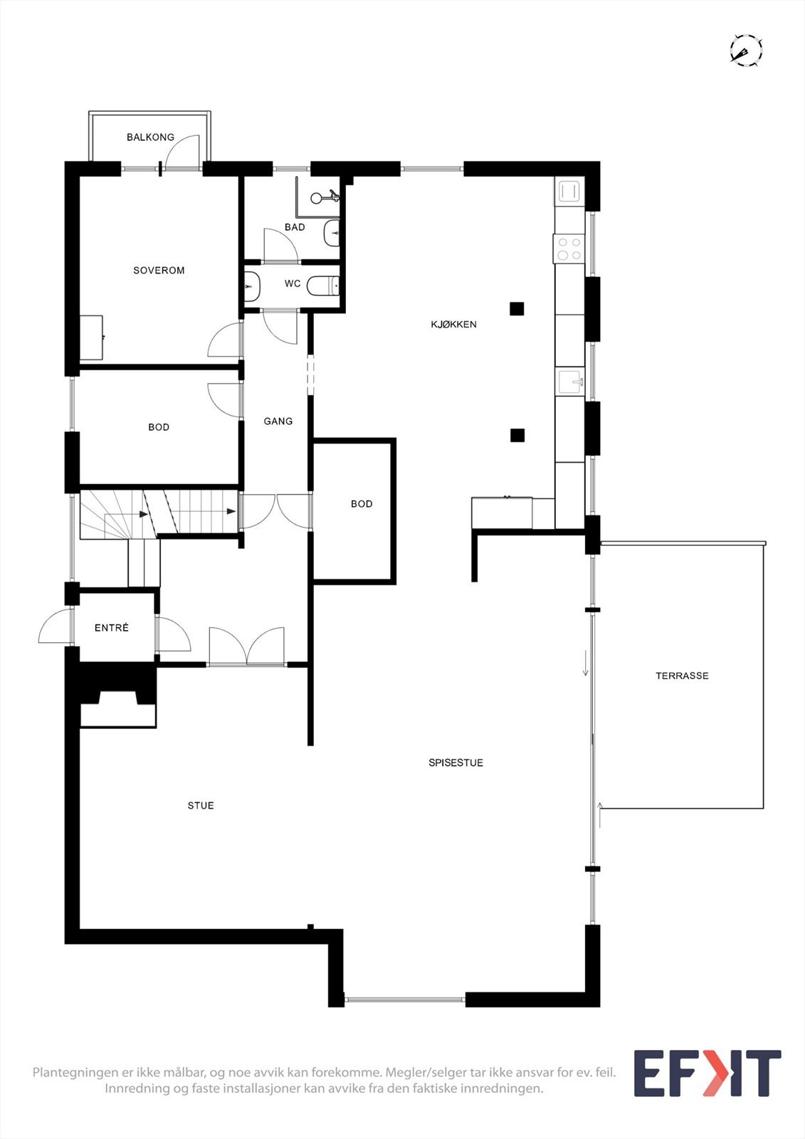 Plantegning 1. etg. Galleribilde