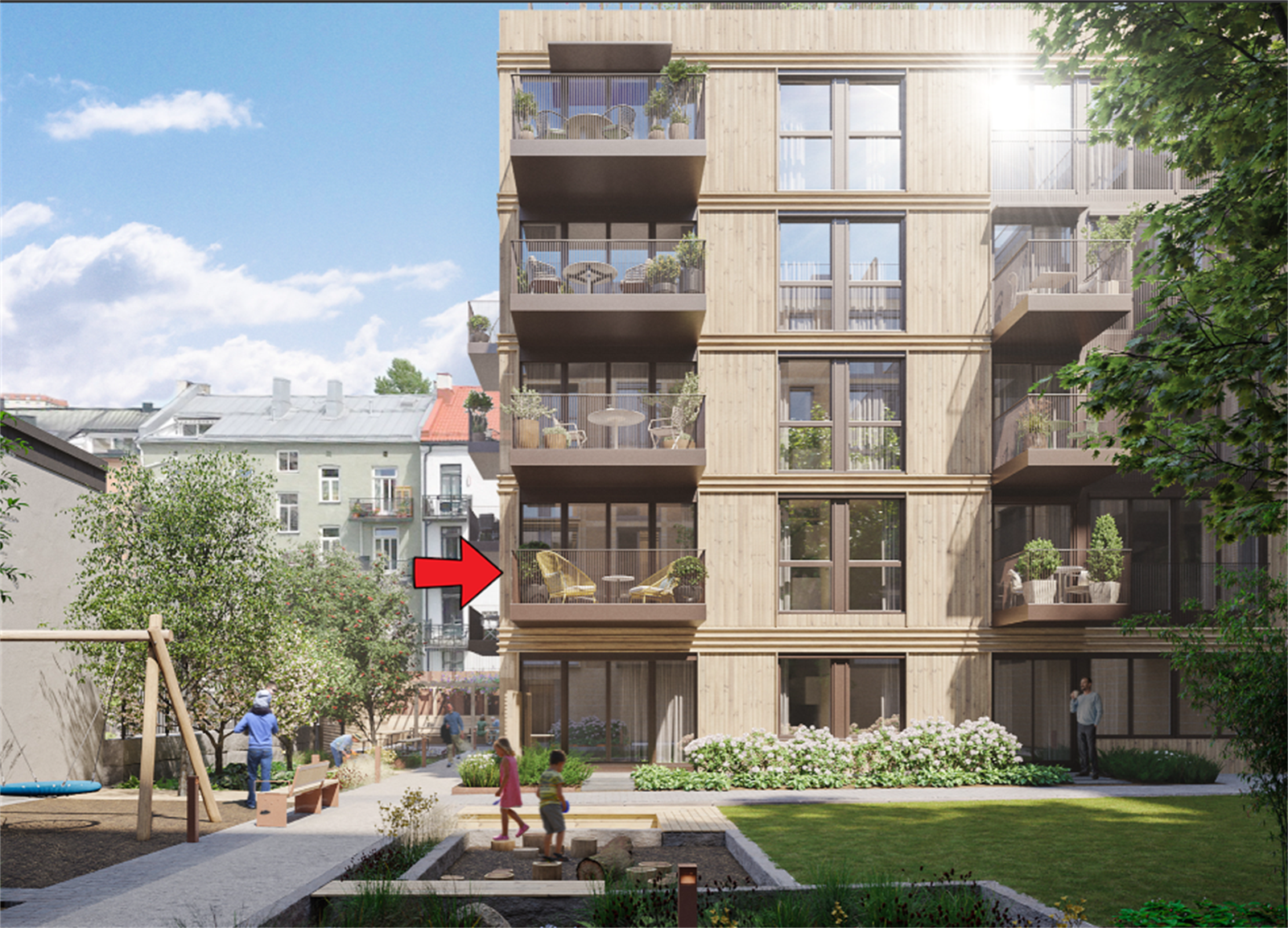 Salg av kontraktsposisjon | Lekker 3-roms hjørneleilighet med sørvestvendt balkong. Lav dok. avg. Est. ferdig Q4 2026 Galleribilde