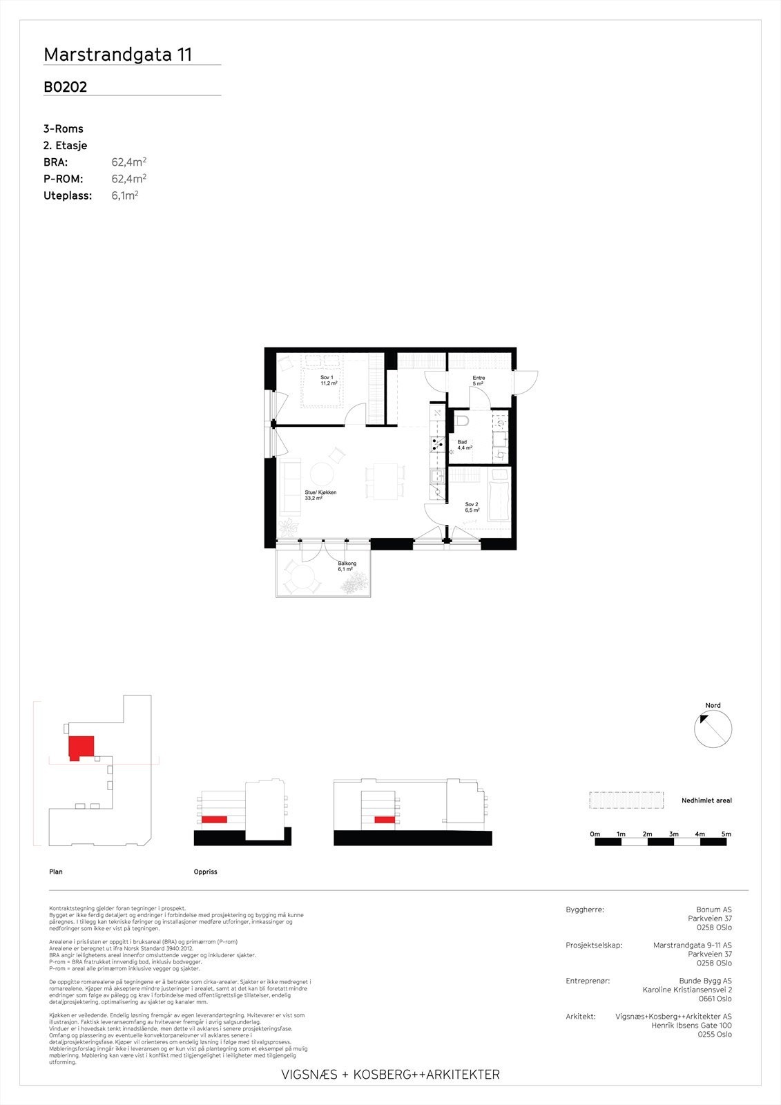 Salgstegning fra Utbygger. Galleribilde