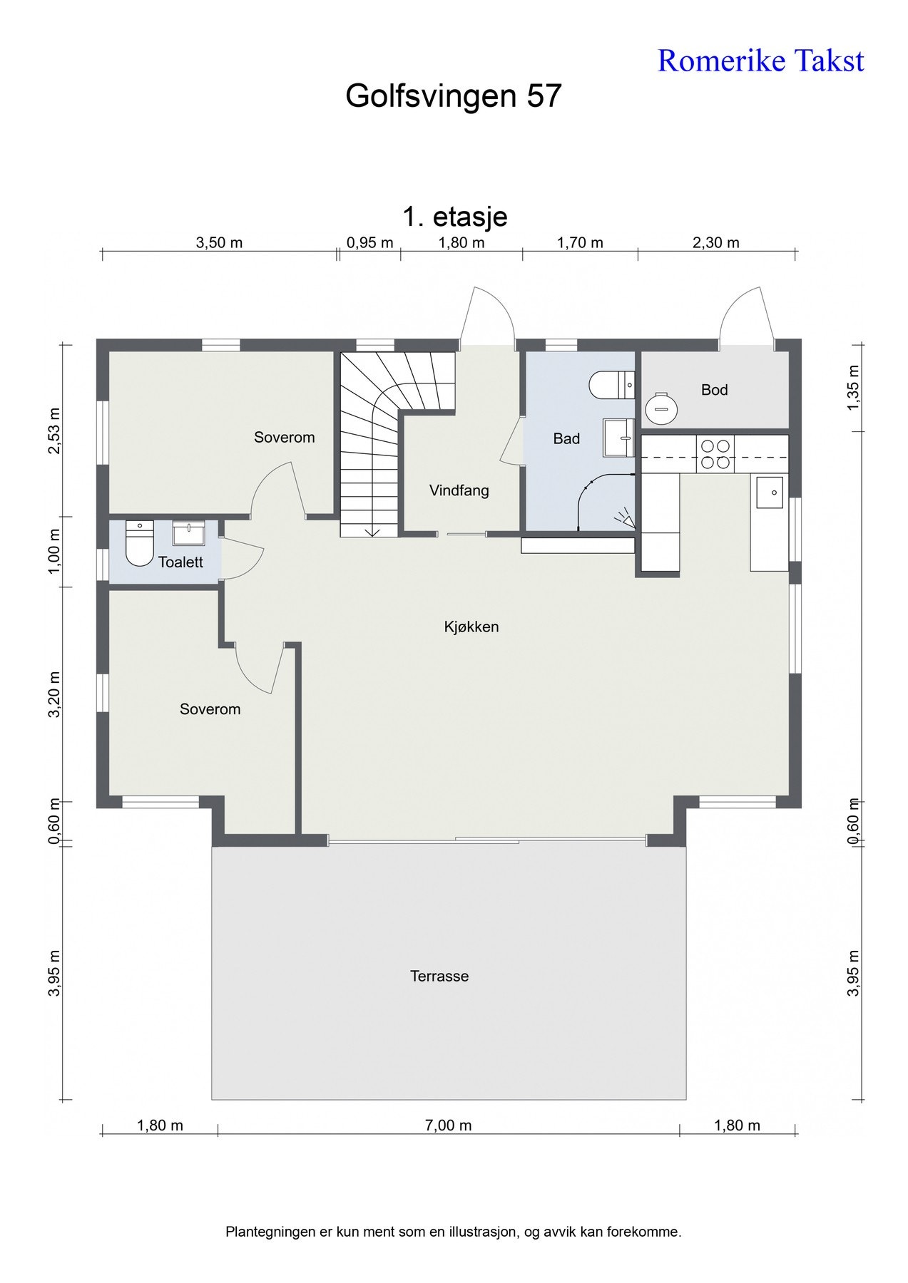 Plantegning 1. etasje. Galleribilde