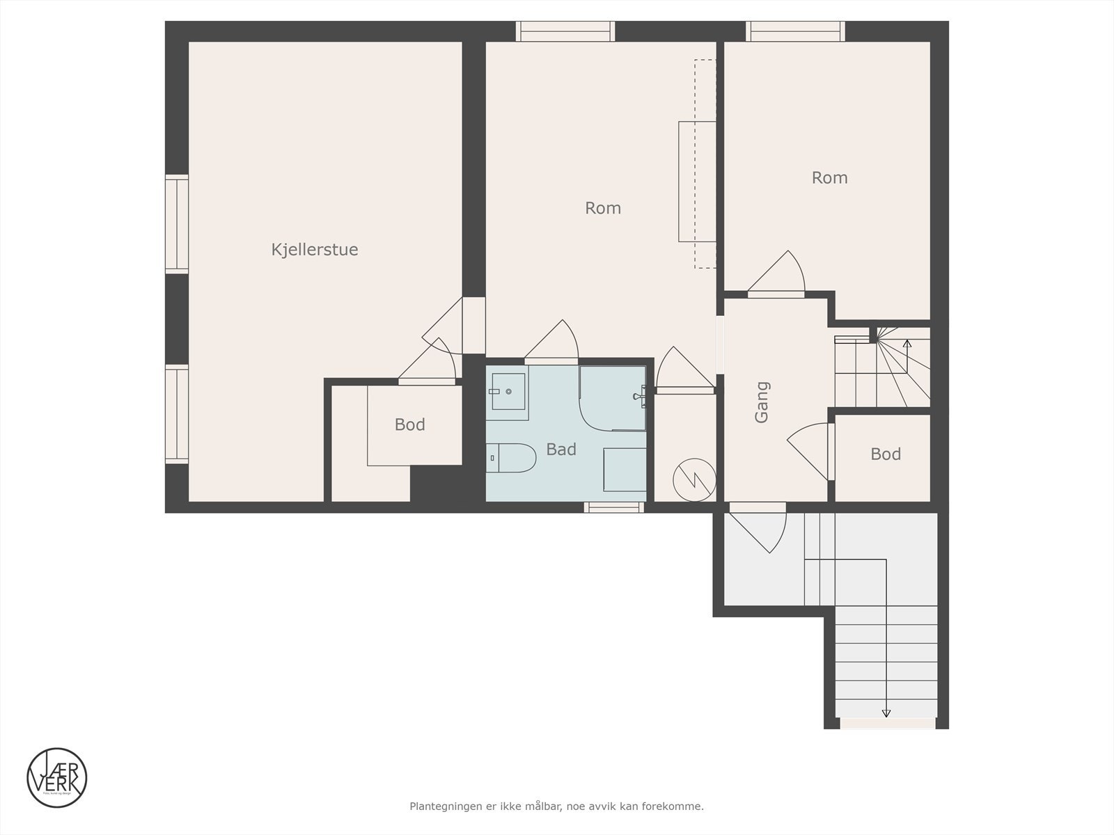 Planskisse kjelleretasje Galleribilde