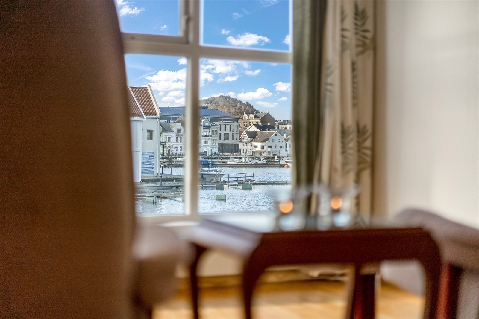 Fin utsikt fra leiligheten. Galleribilde