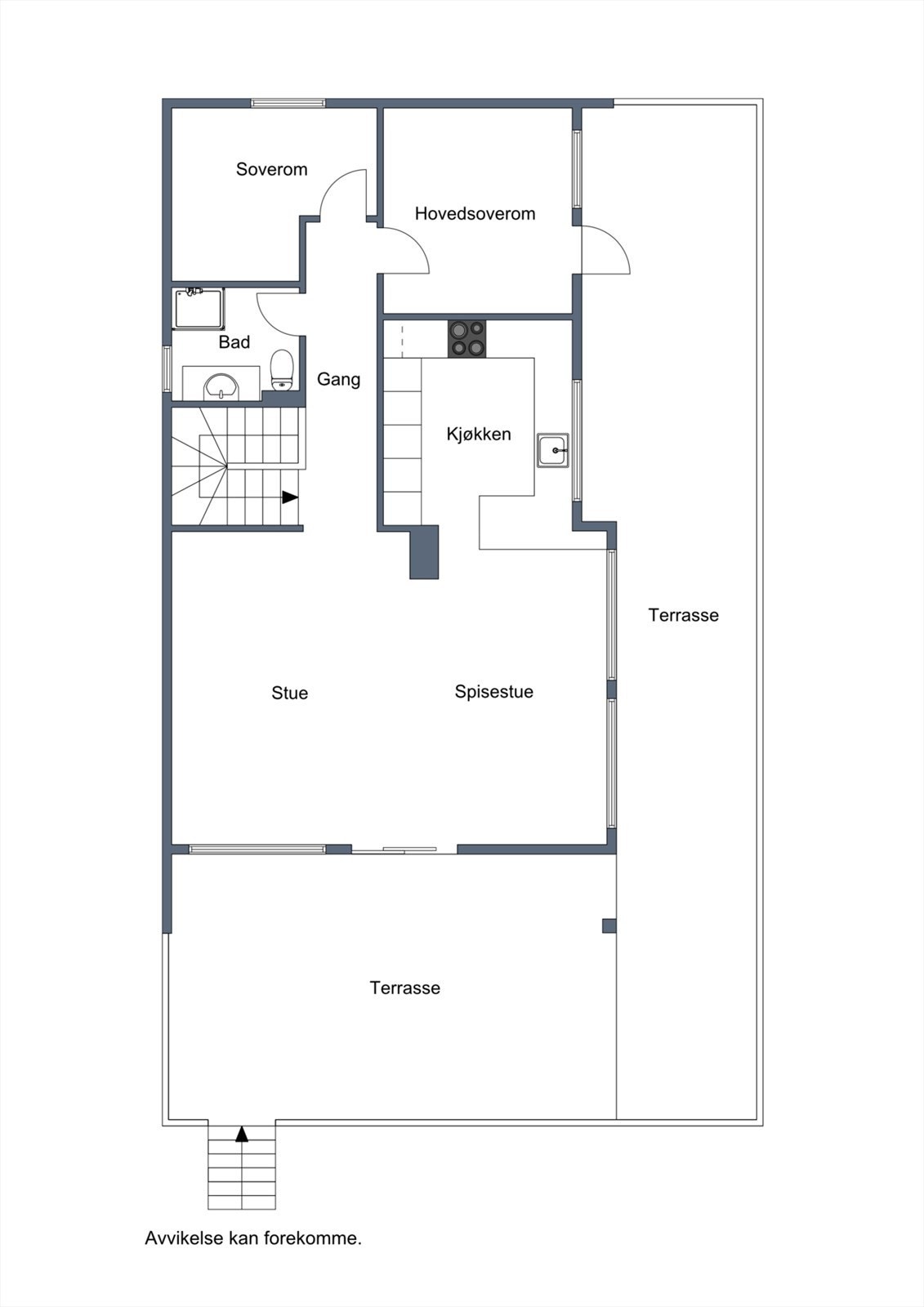 Planskisse hovudetasje Galleribilde