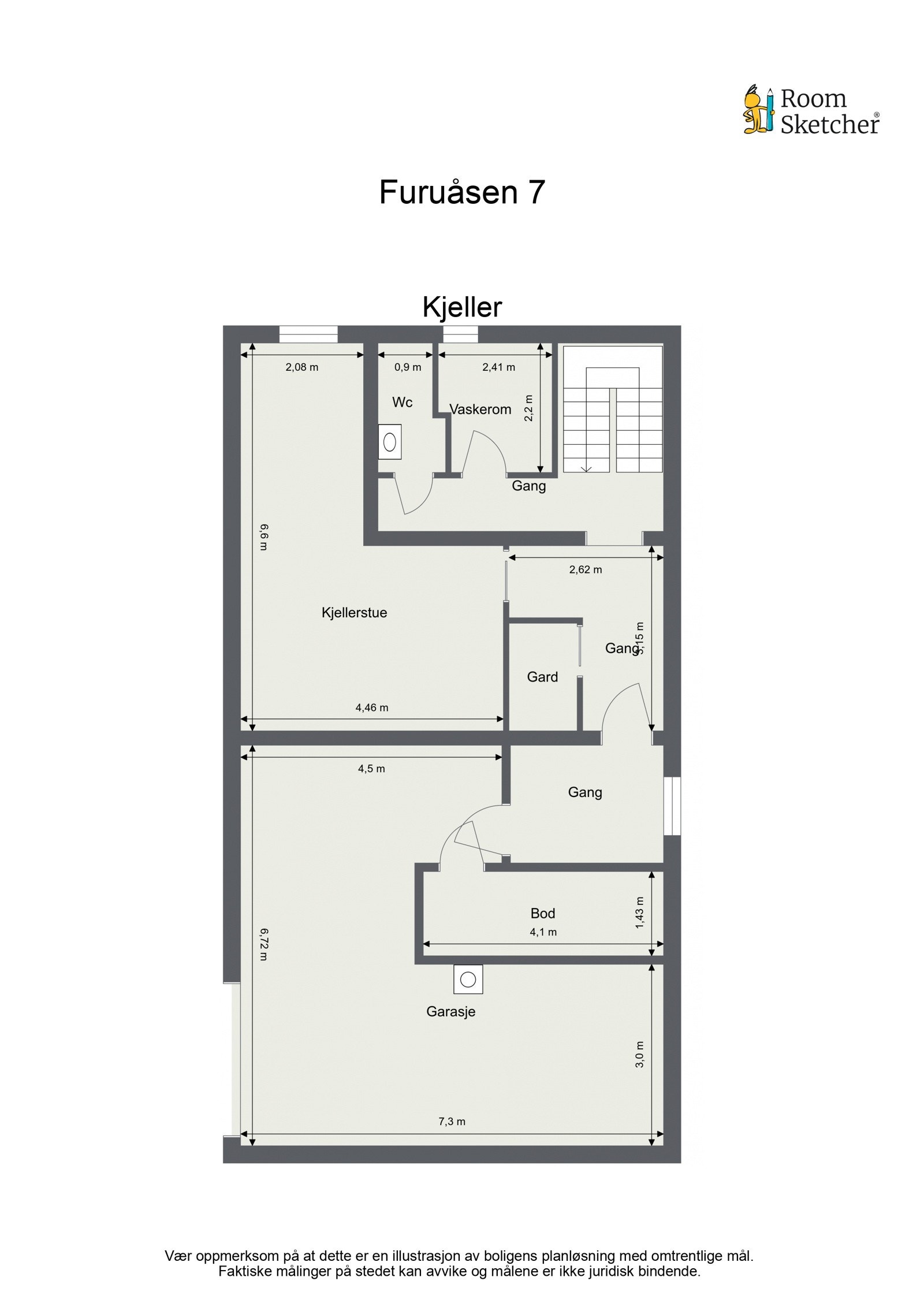 Plantegning kjeller Galleribilde