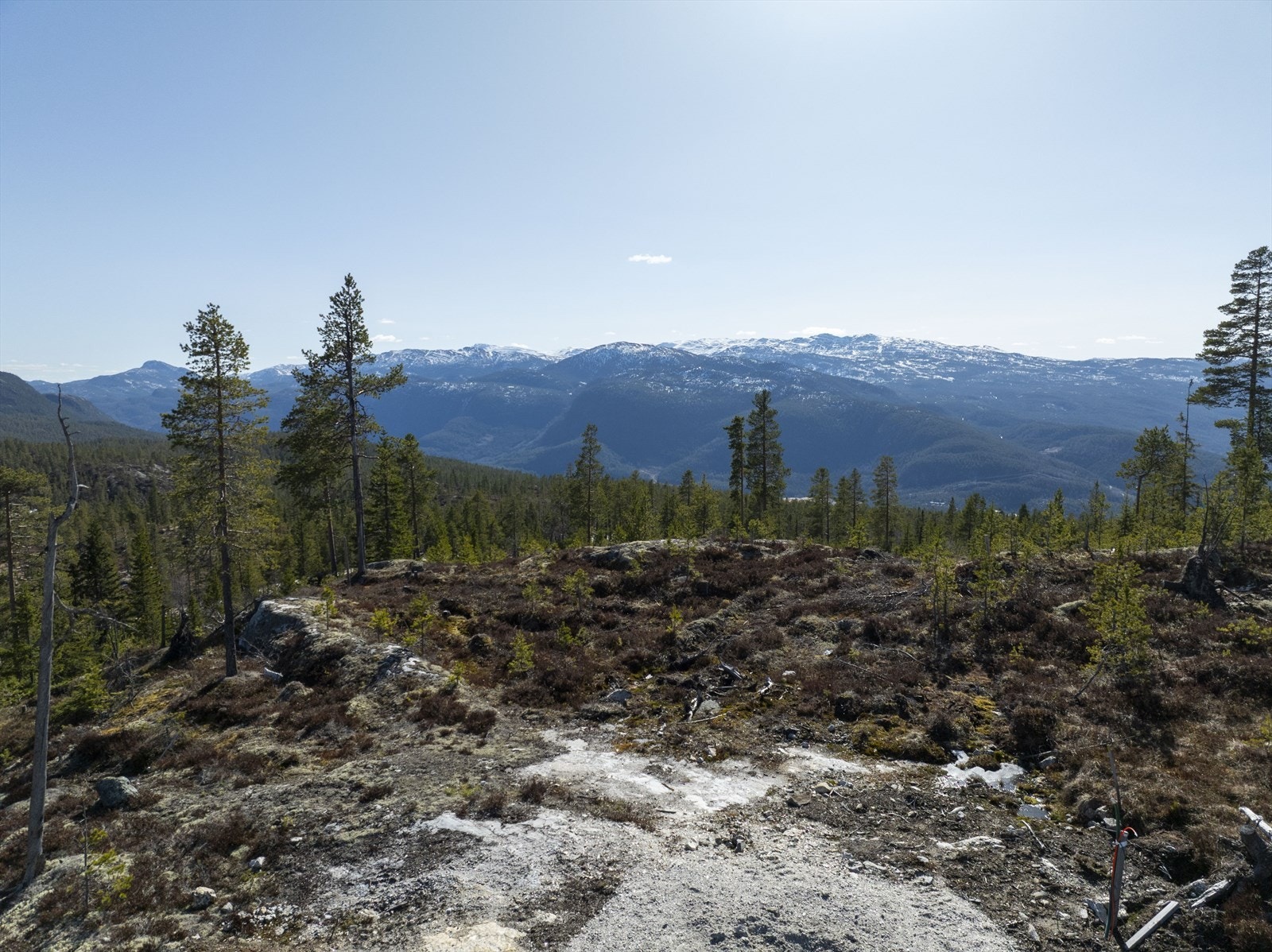 Tomten har utsikt fra øst til vest uten hindring Galleribilde