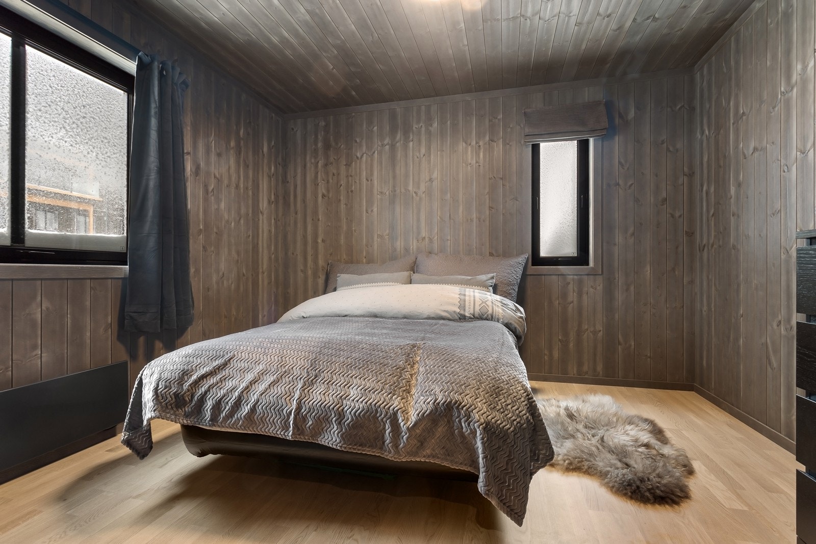 Hovedsoverom har plass til dobbeltseng. Galleribilde