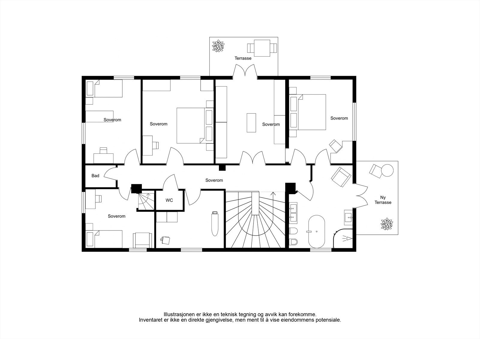 Plantegning 2. etasje. Galleribilde