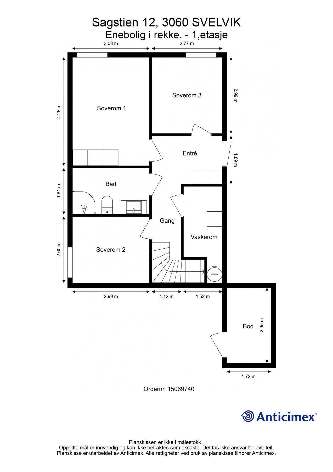 Plantegning 1. etasje Galleribilde