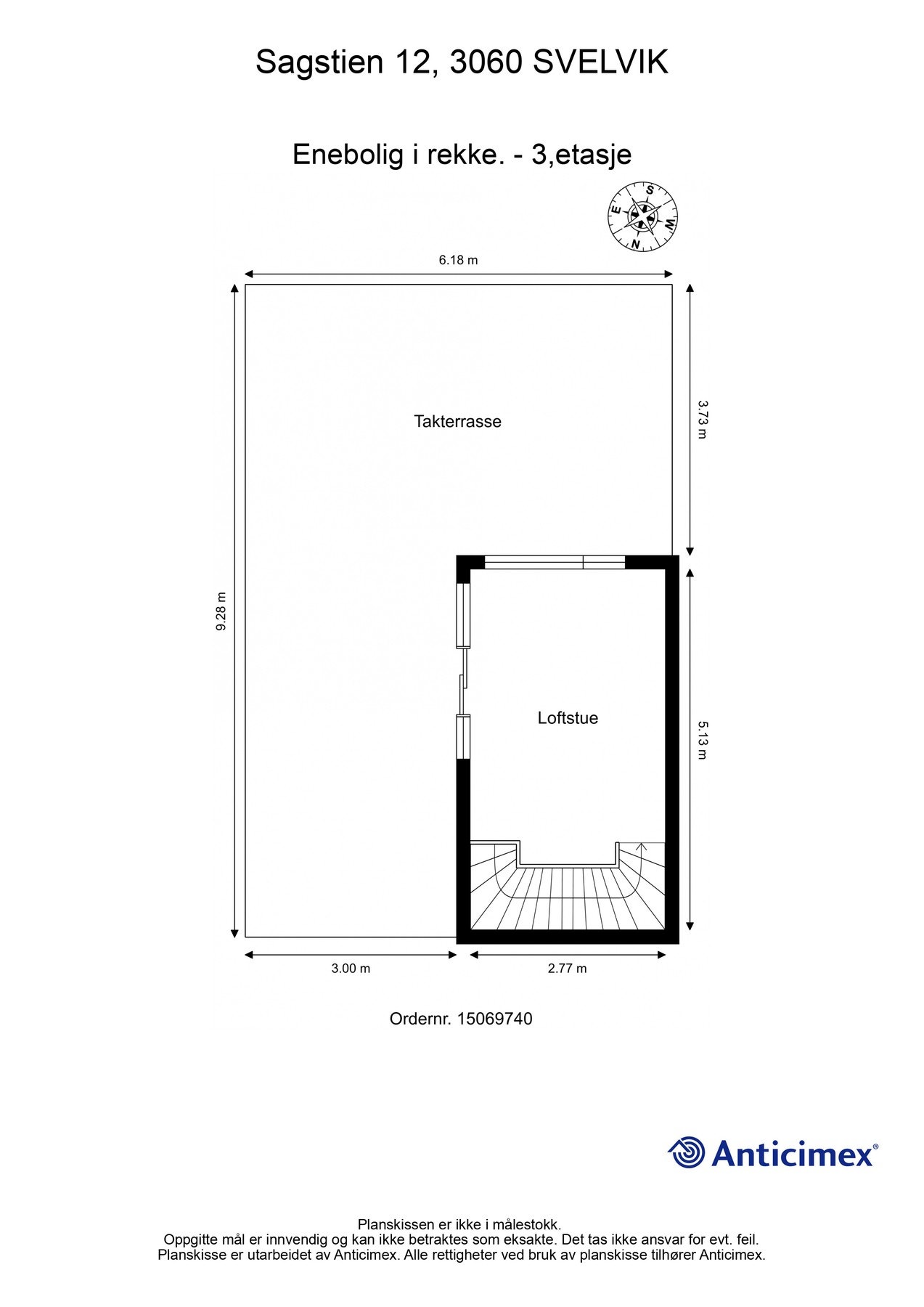 Plantegning 3. etasje Galleribilde