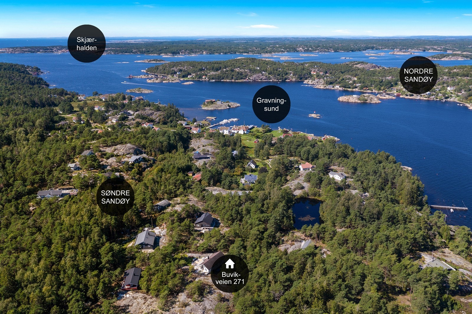 Du bruker ca 7 min fra fergeleiet på Gravningsund Galleribilde