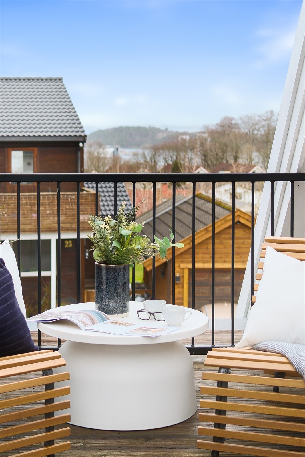 Flott utsikt fra takterrassen Galleribilde